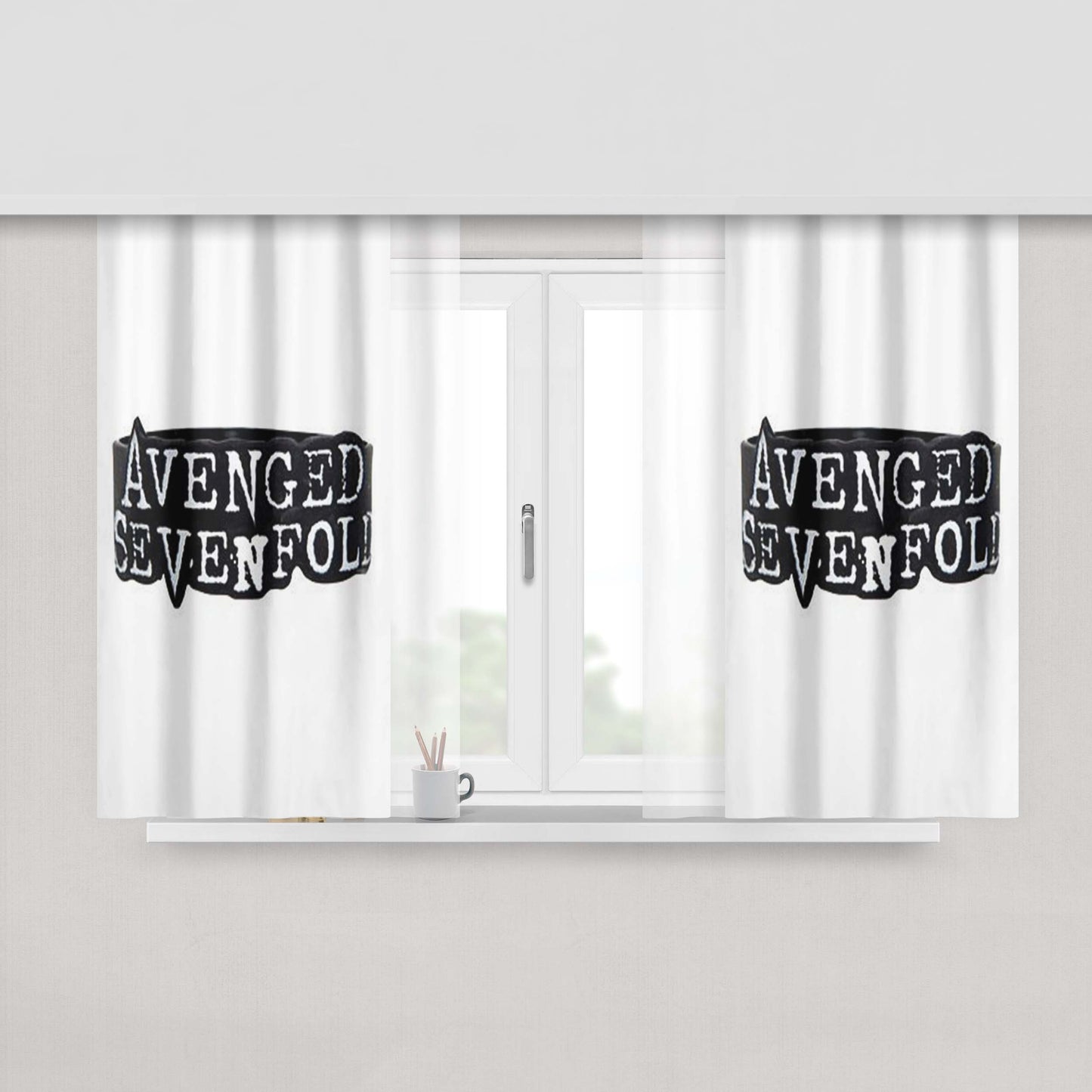 Avenged Sevenfold Peach Skin Window Curtains