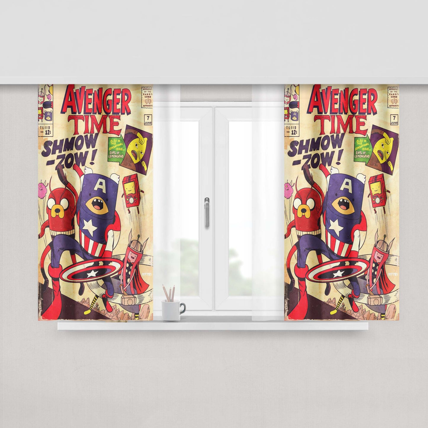 Avenger Time Peach Skin Window Curtains