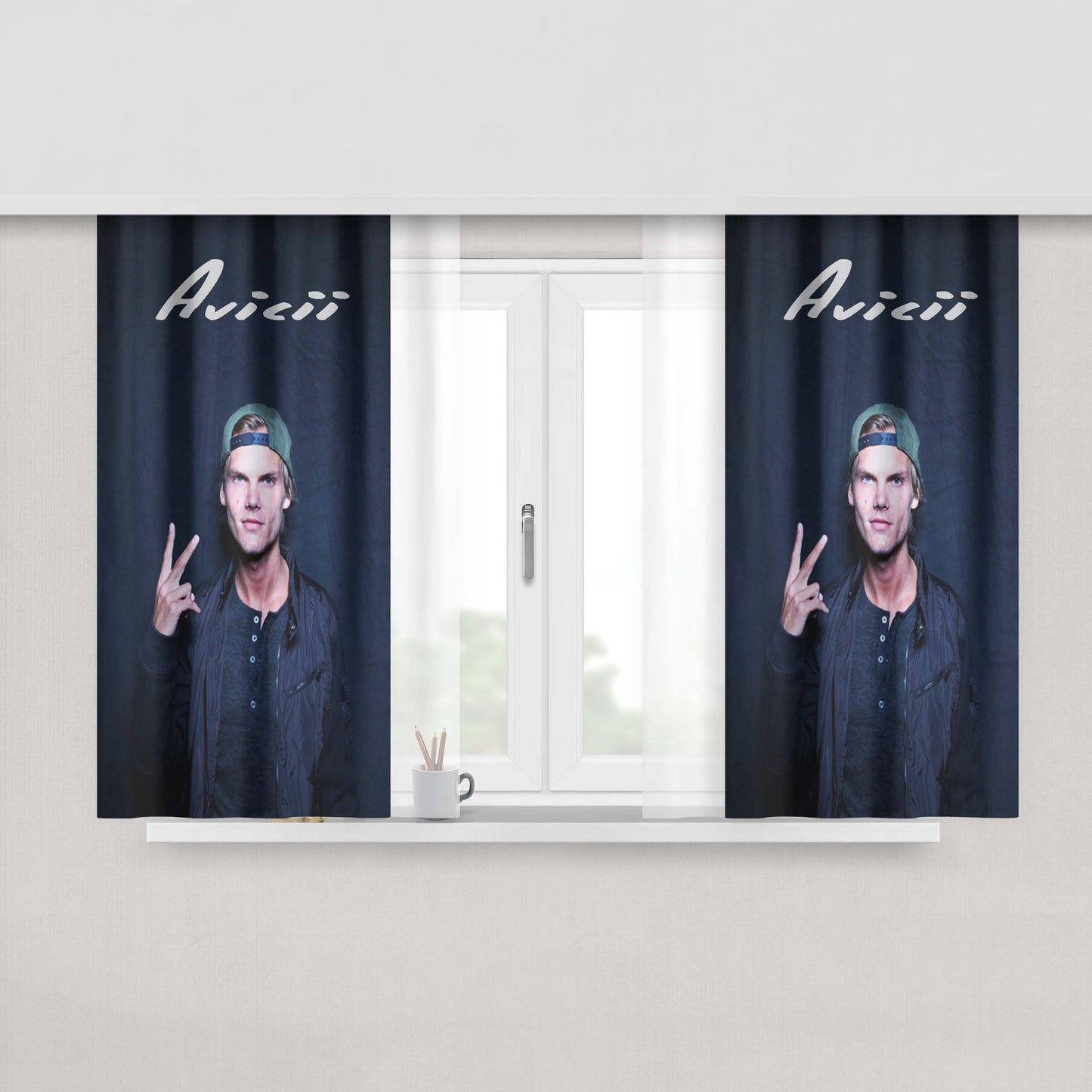 Avicii Peach Skin Window Curtains