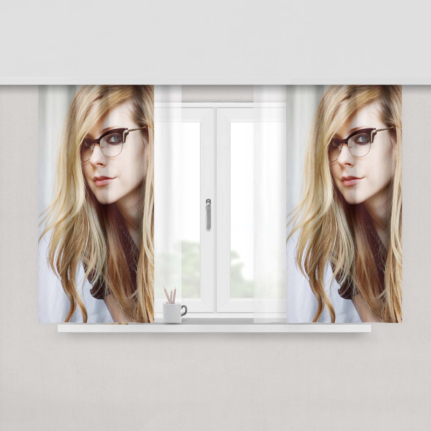 Avril Lavigne Peach Skin Window Curtains