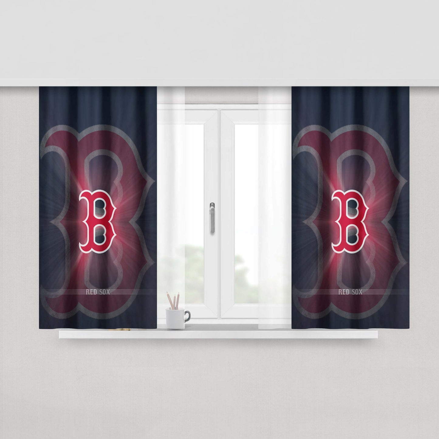 Awesome Boston Celtics Logo Wallpaper Peach Skin Window Curtains