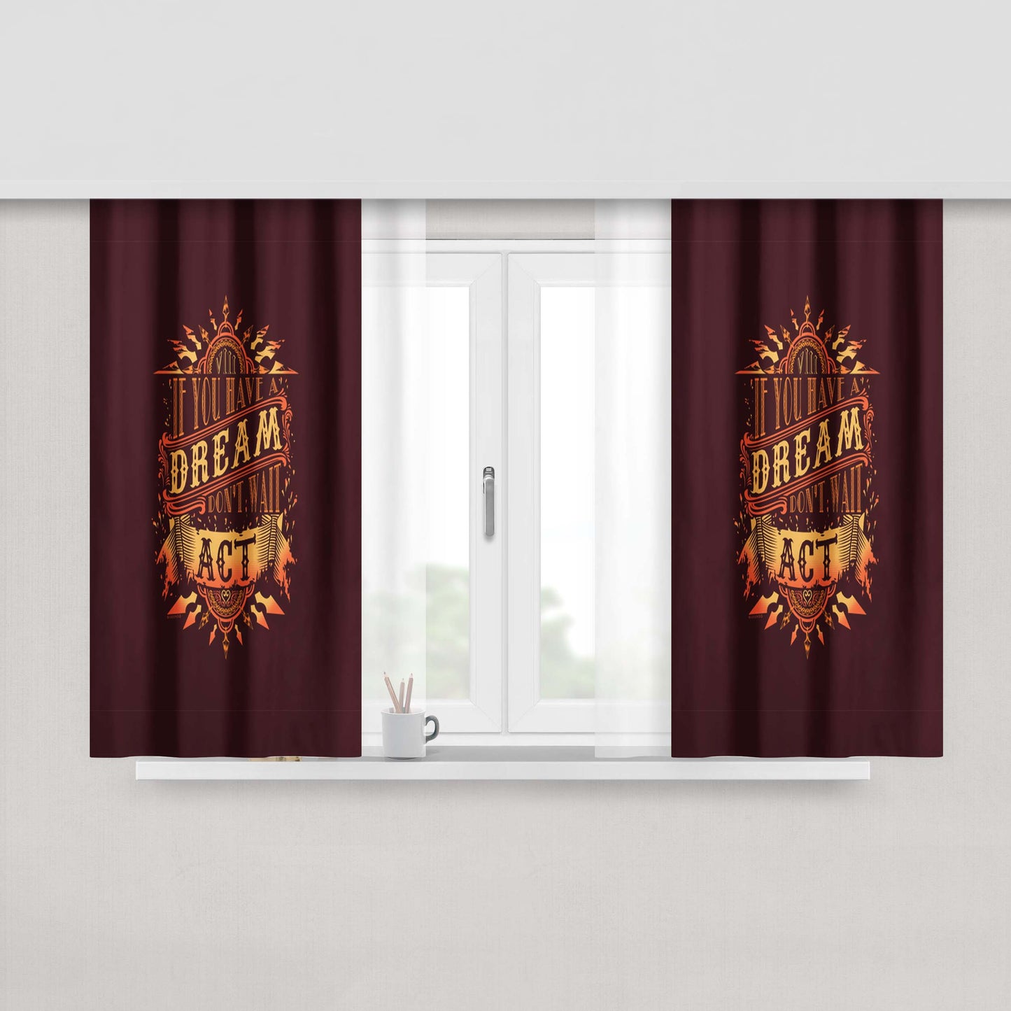 Axel'S Dream Peach Skin Window Curtains