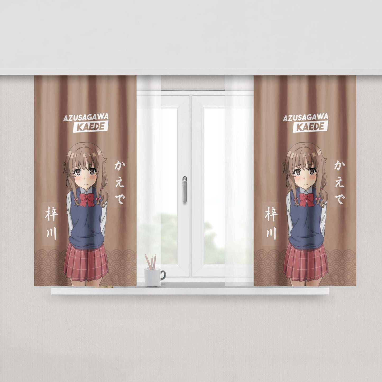 Azusagawa Kaede Peach Skin Window Curtains
