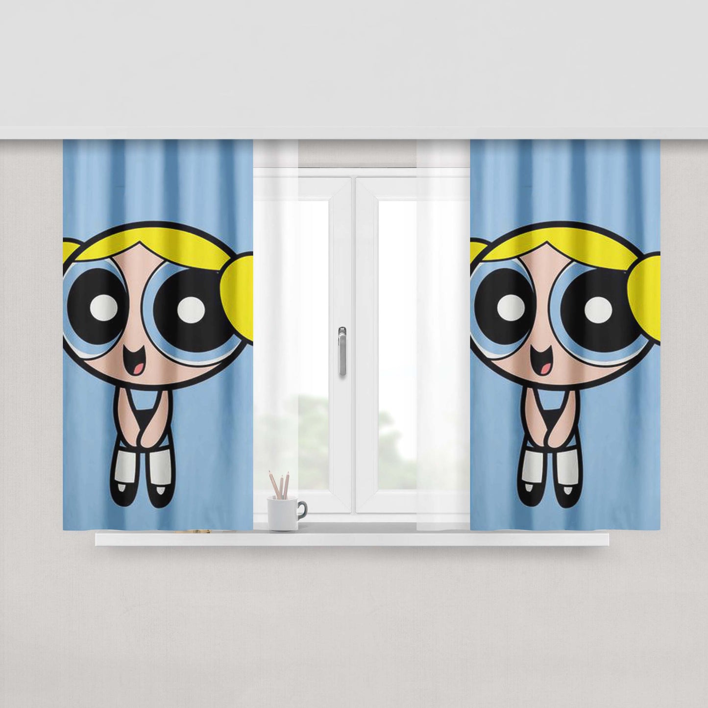 Bubbles In Hd Peach Skin Window Curtains