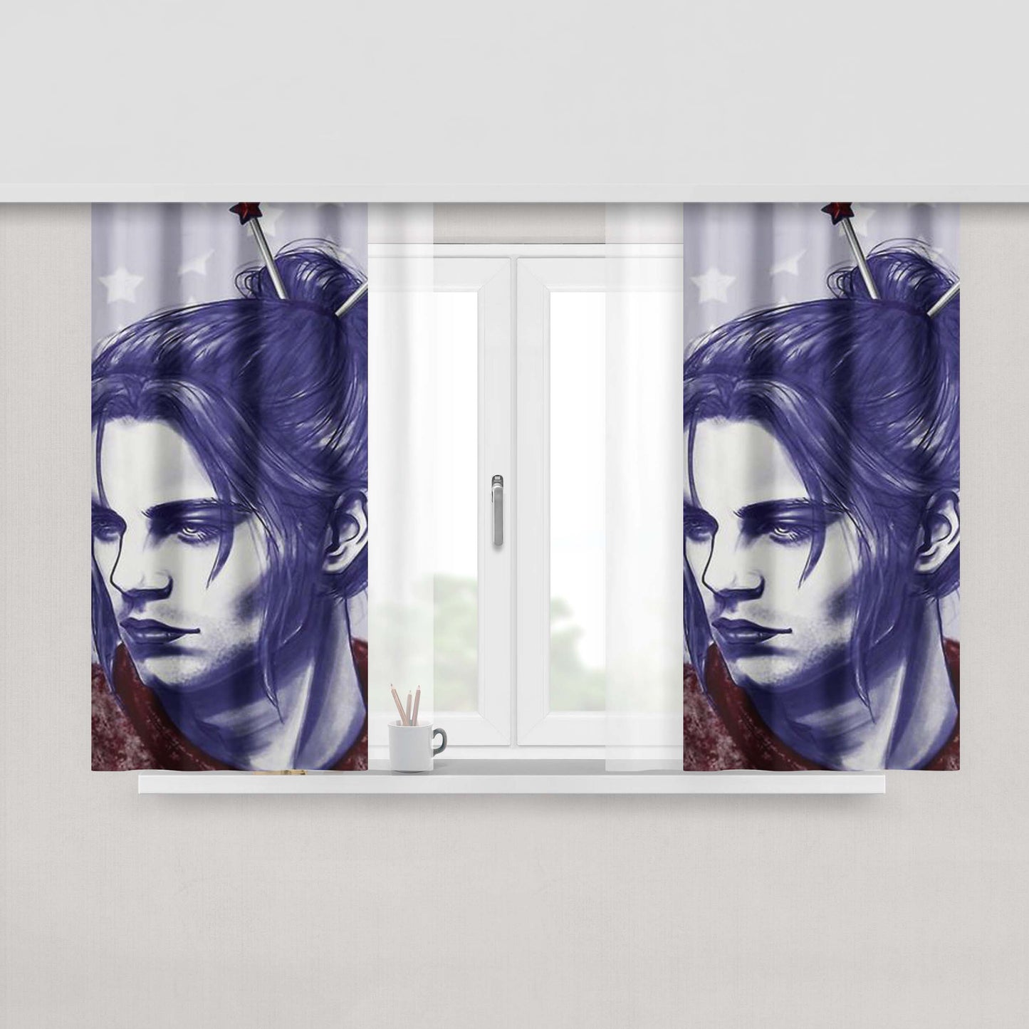 Bucky Bun Peach Skin Window Curtains