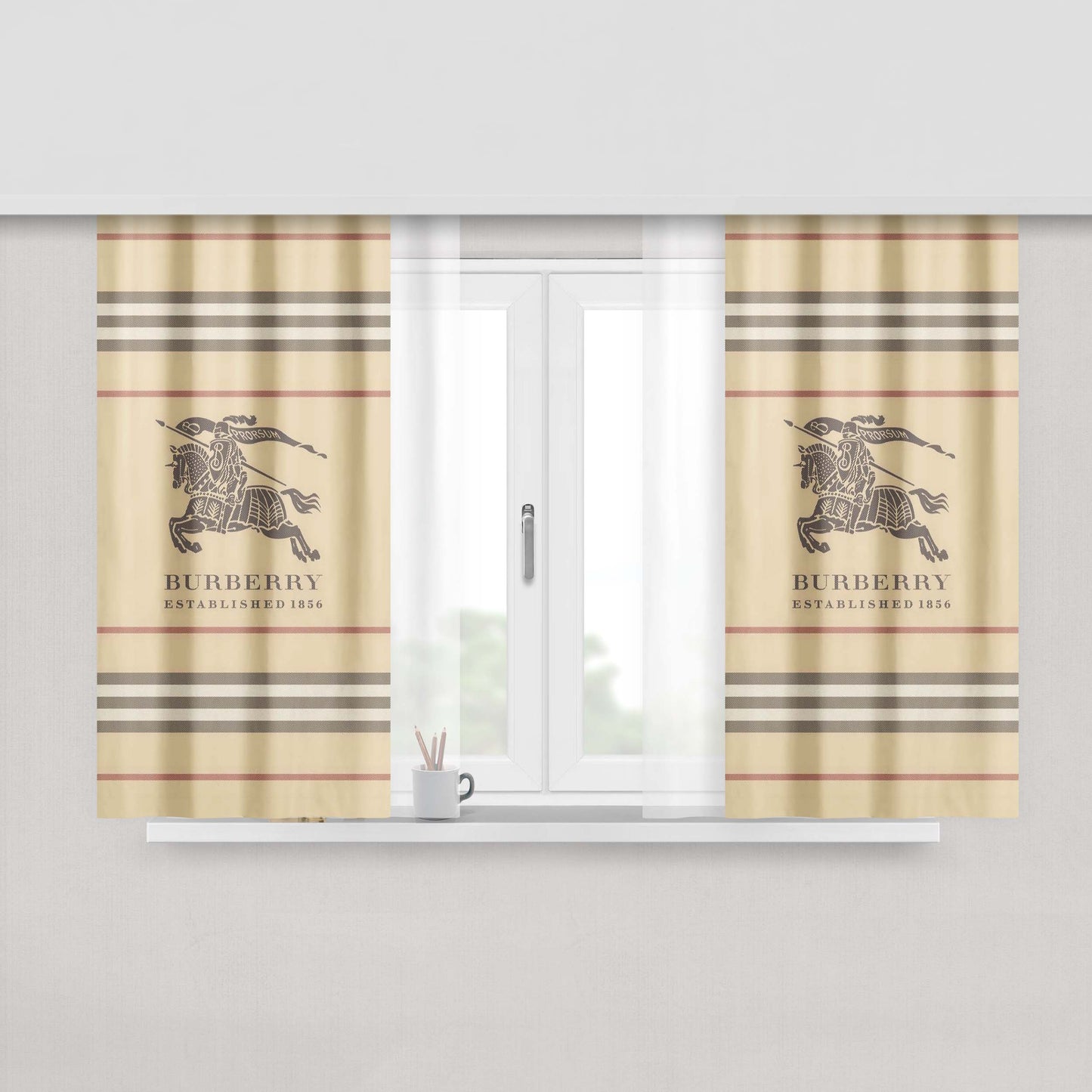 Burberry Trench Coat Peach Skin Window Curtains
