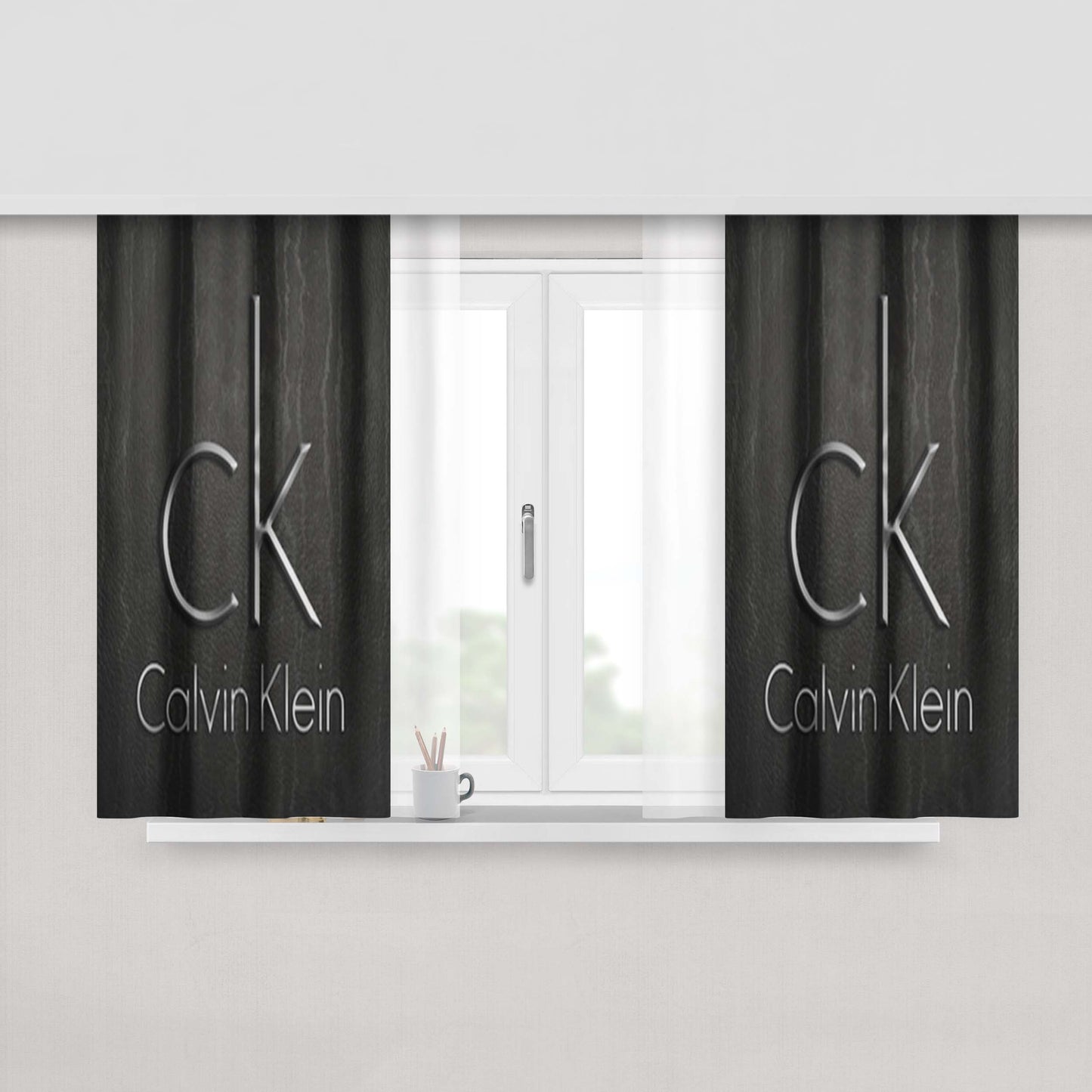 Calvin Klein Leather Peach Skin Window Curtains