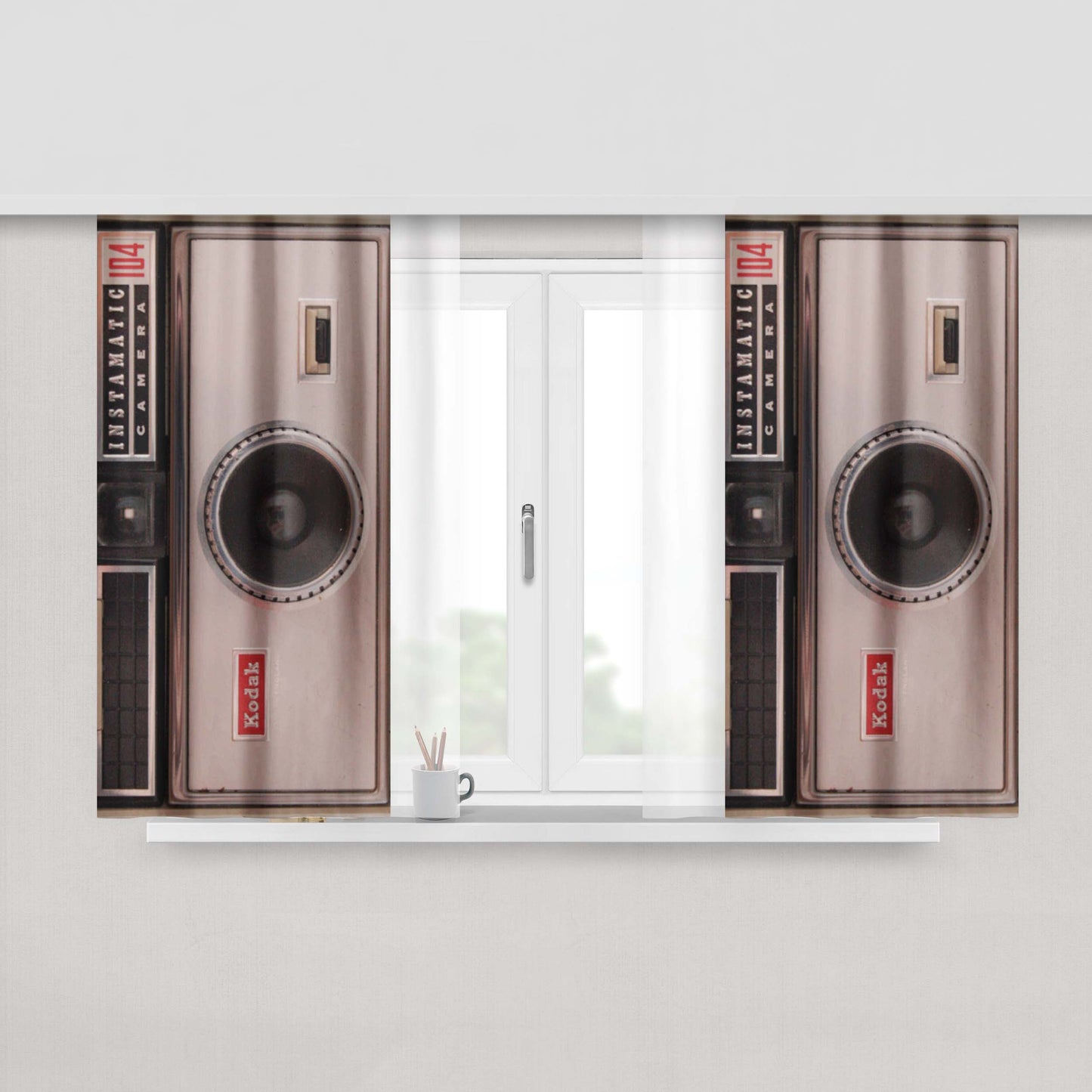 Camera Kodak Peach Skin Window Curtains