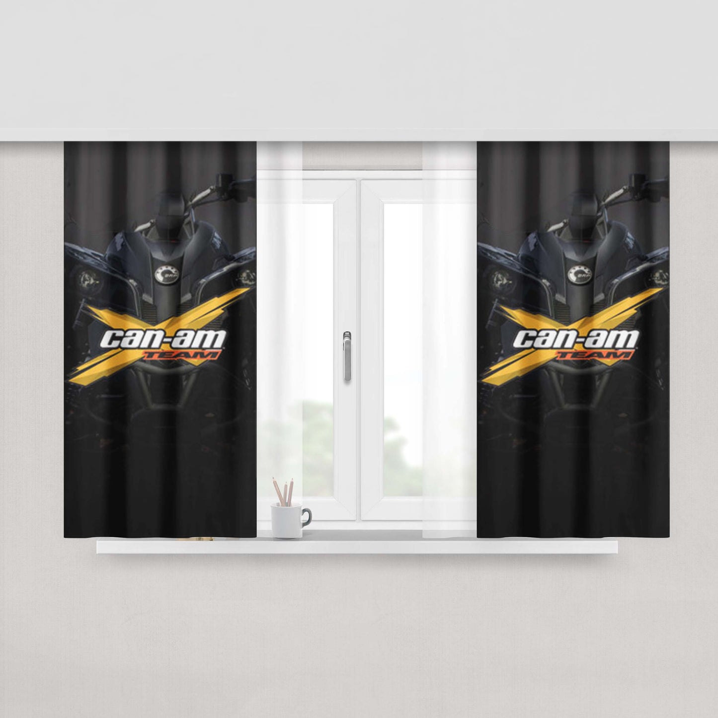 Can Am Spyder Peach Skin Window Curtains