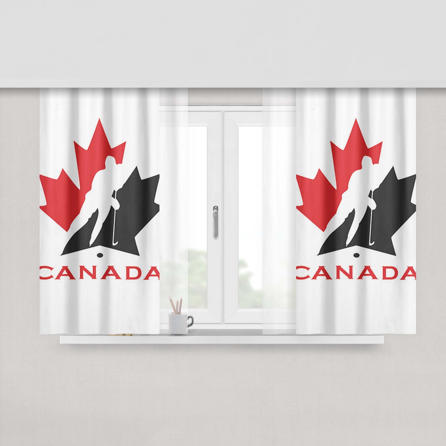 Canada Girl Singer Singing Peach Skin Window Curtains