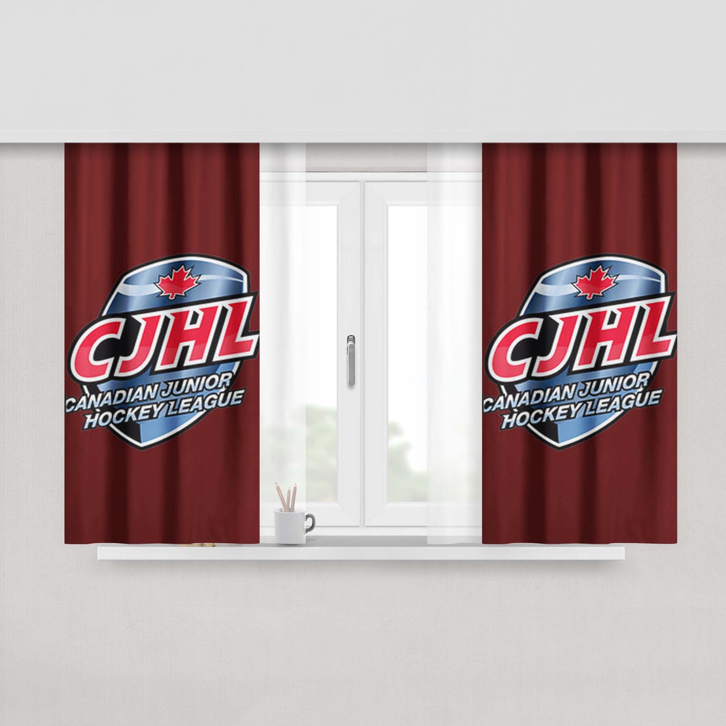 Canadian Flag Peach Skin Window Curtains