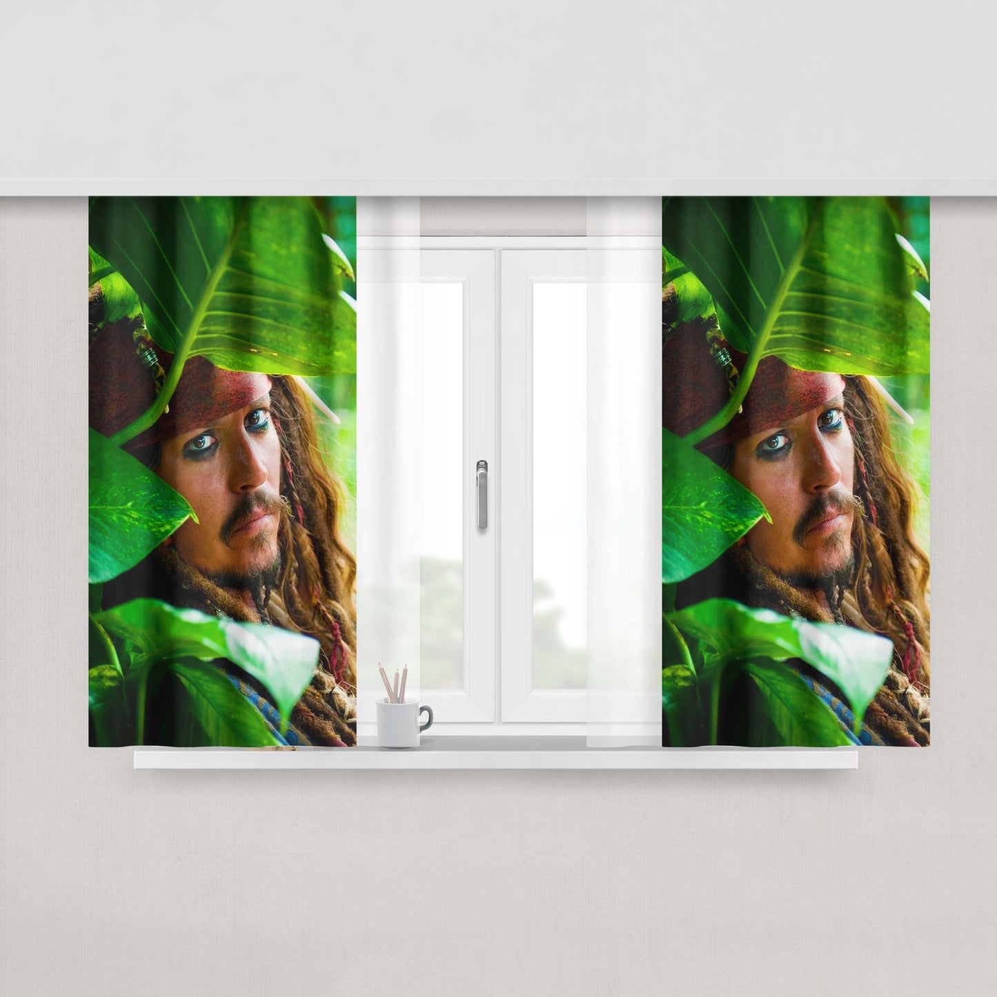 Captain Jack Sparrow Sneak Peach Skin Window Curtains