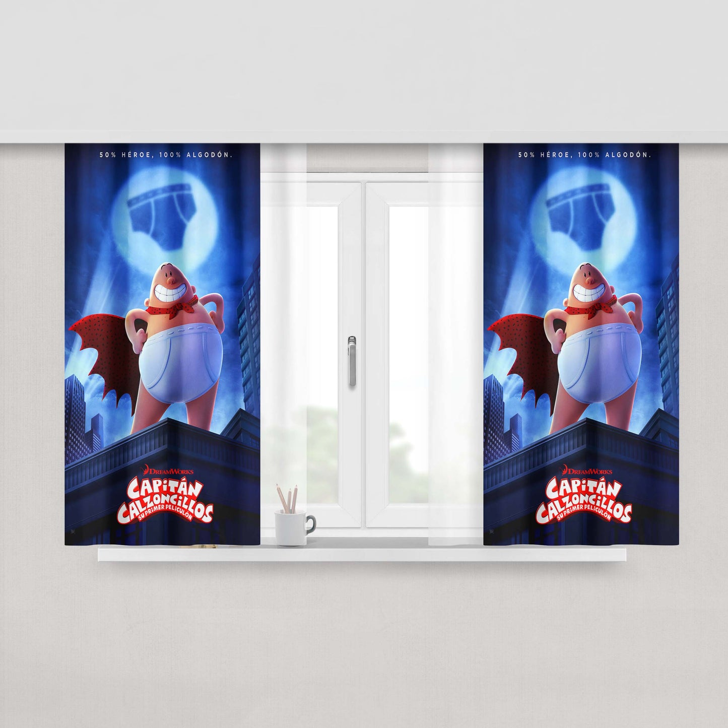 Captain Underpants The First Epic Movie Peach Skin Window Curtains