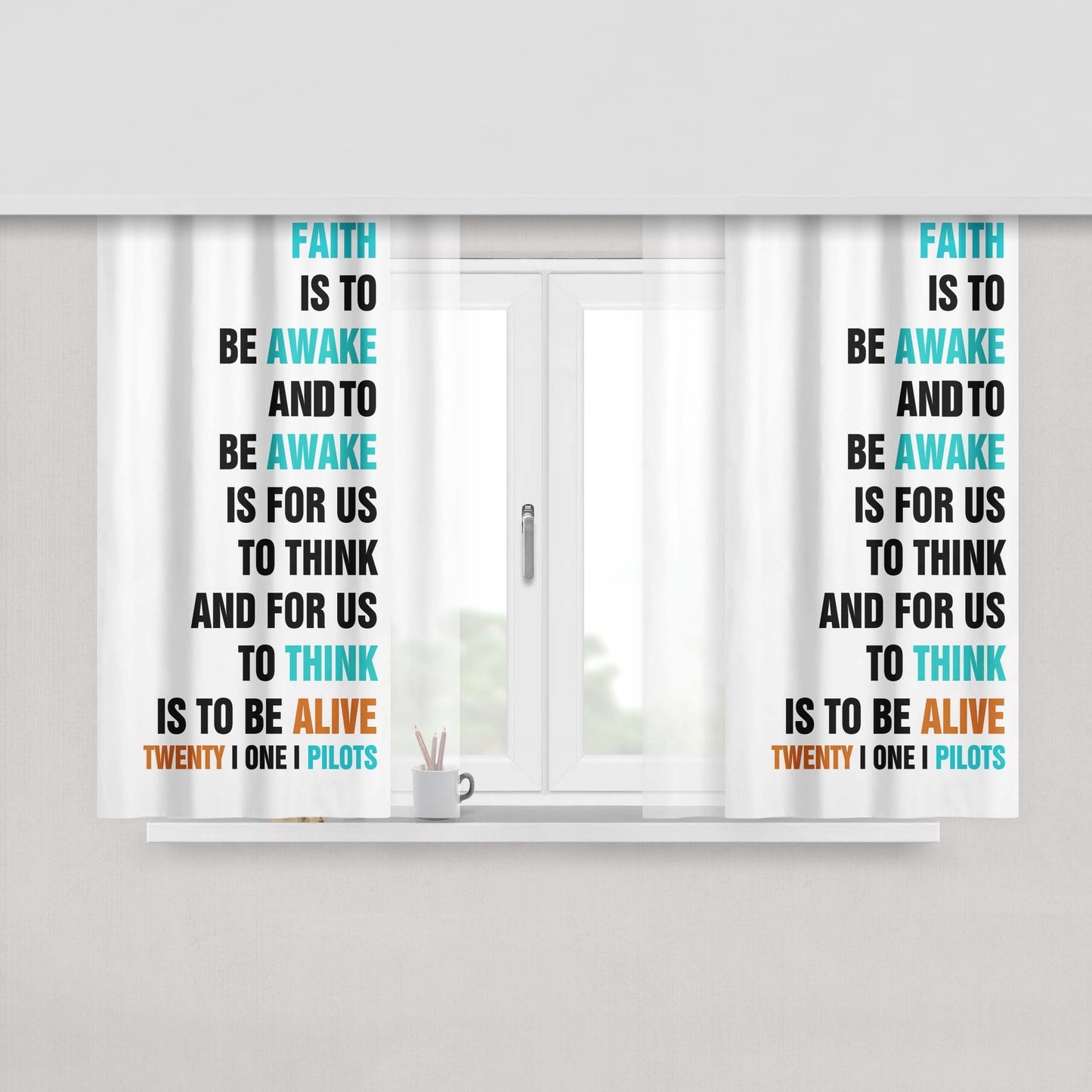 Car Radio Lyric Cover Peach Skin Window Curtains