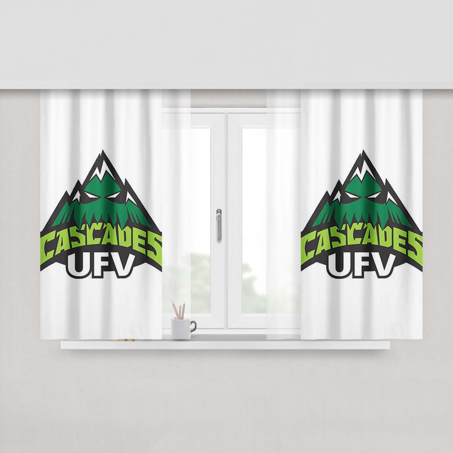 Cascades Ufv White Peach Skin Window Curtains