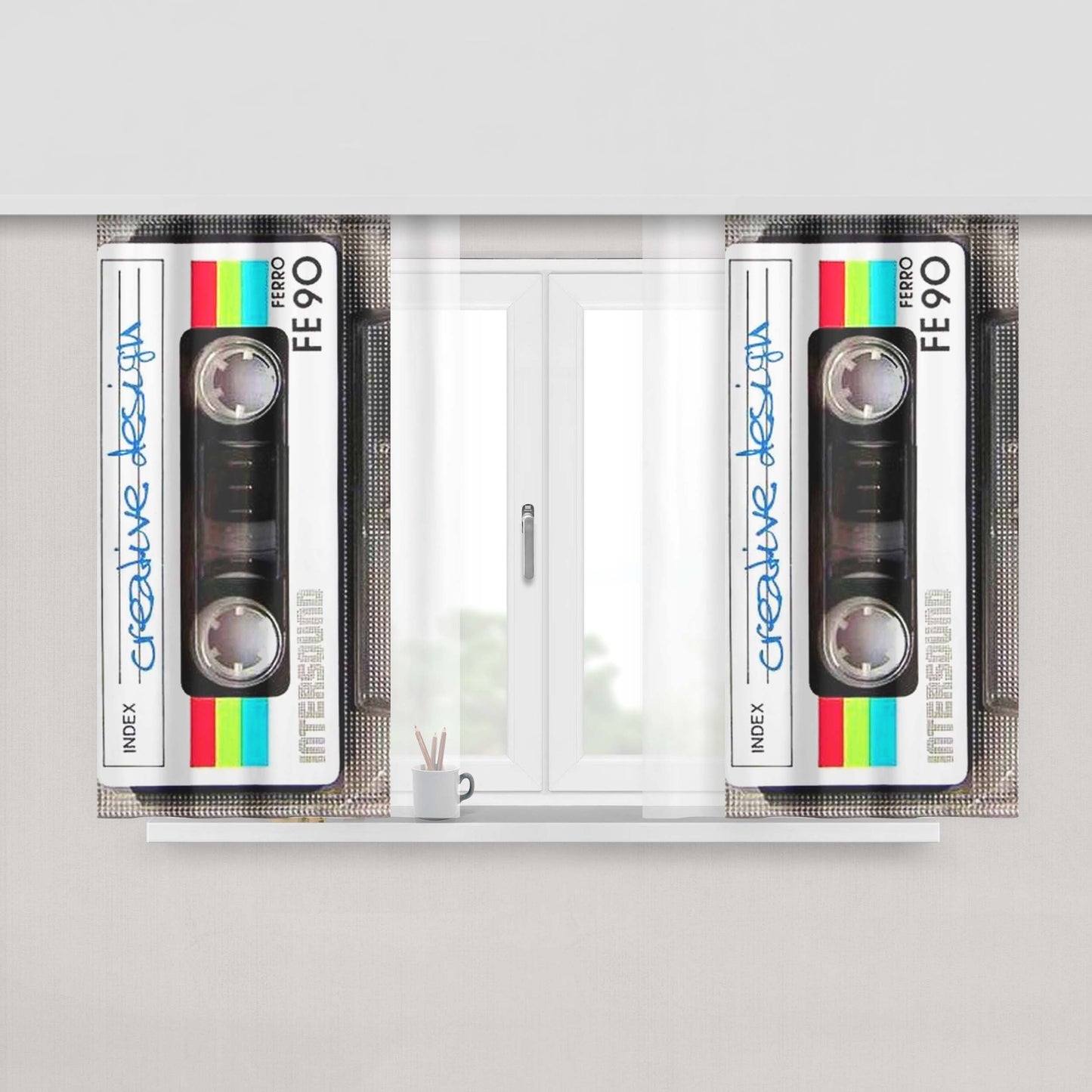 Cassette Player Fe90 Peach Skin Window Curtains