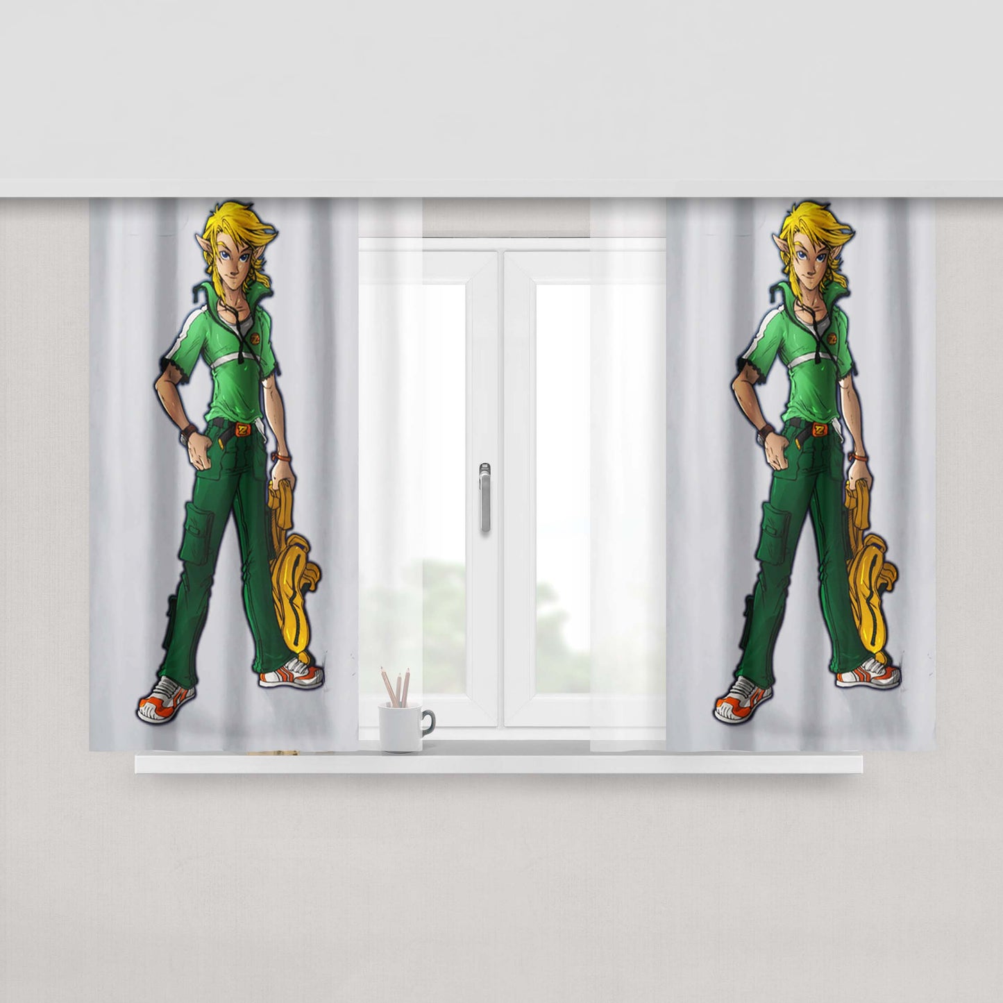 Casual Link Shirt Zelda Peach Skin Window Curtains