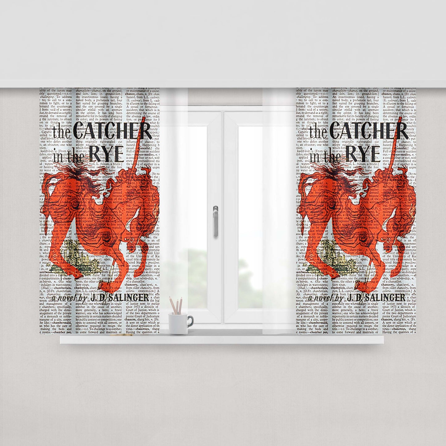 Catcher In The Rye Peach Skin Window Curtains