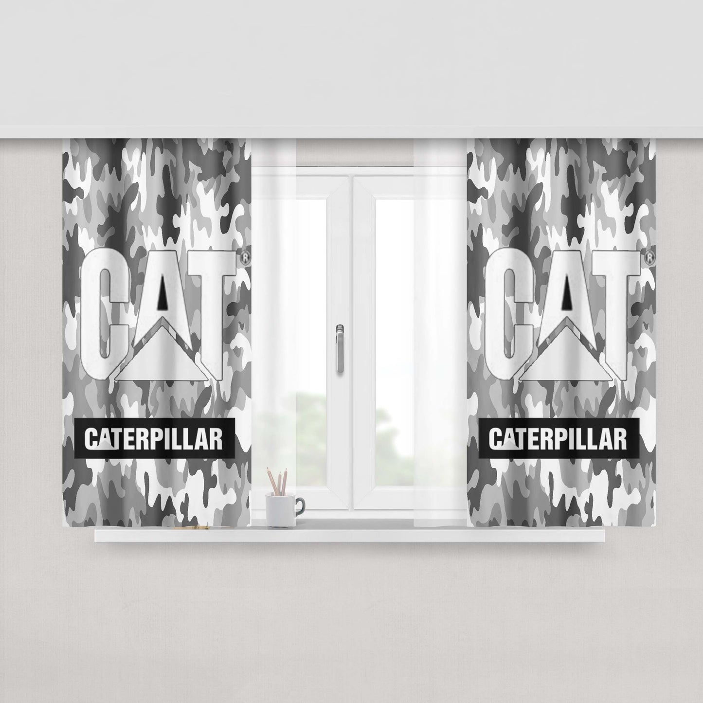 Caterpillar Bape Peach Skin Window Curtains