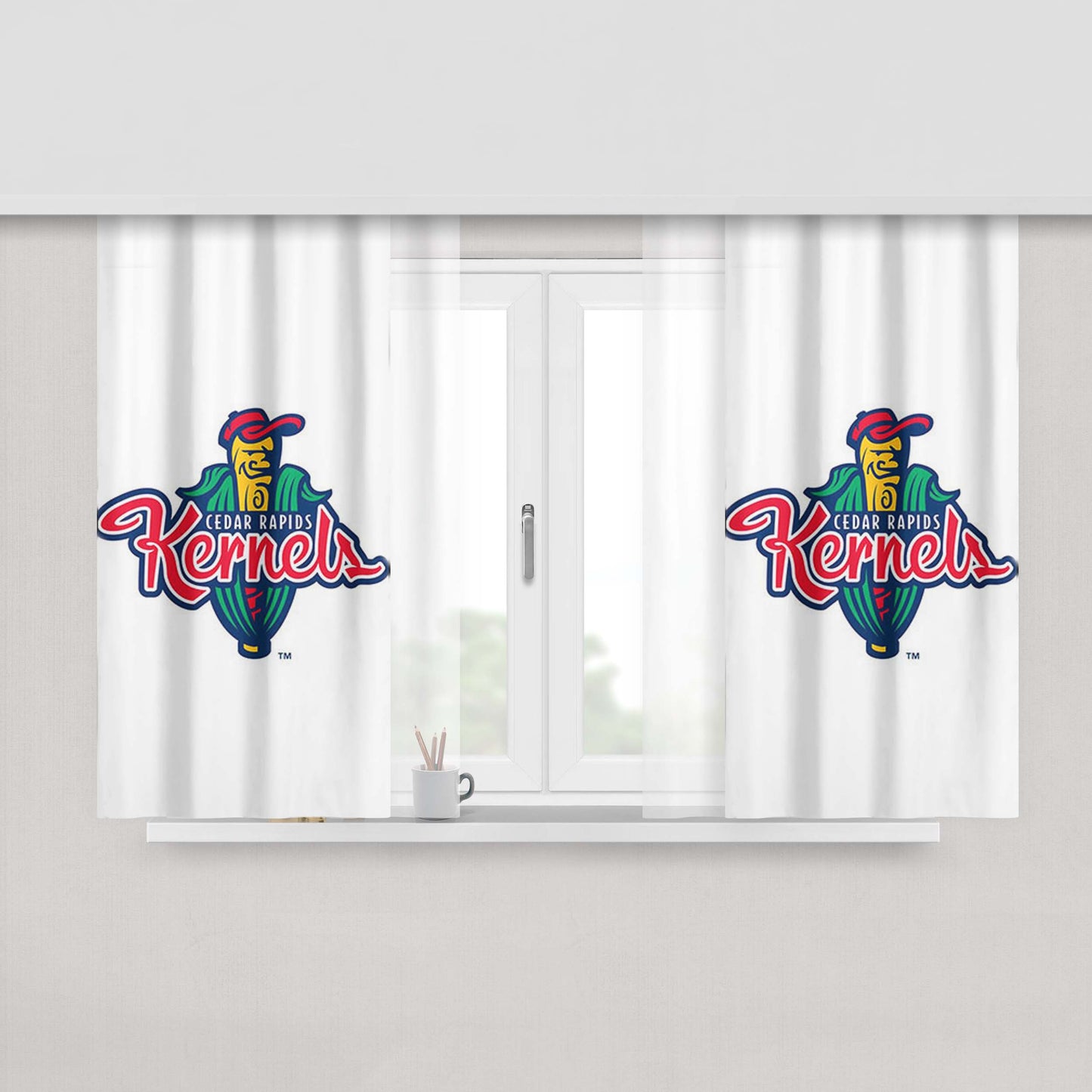 Cedar Rapids Kenels Peach Skin Window Curtains