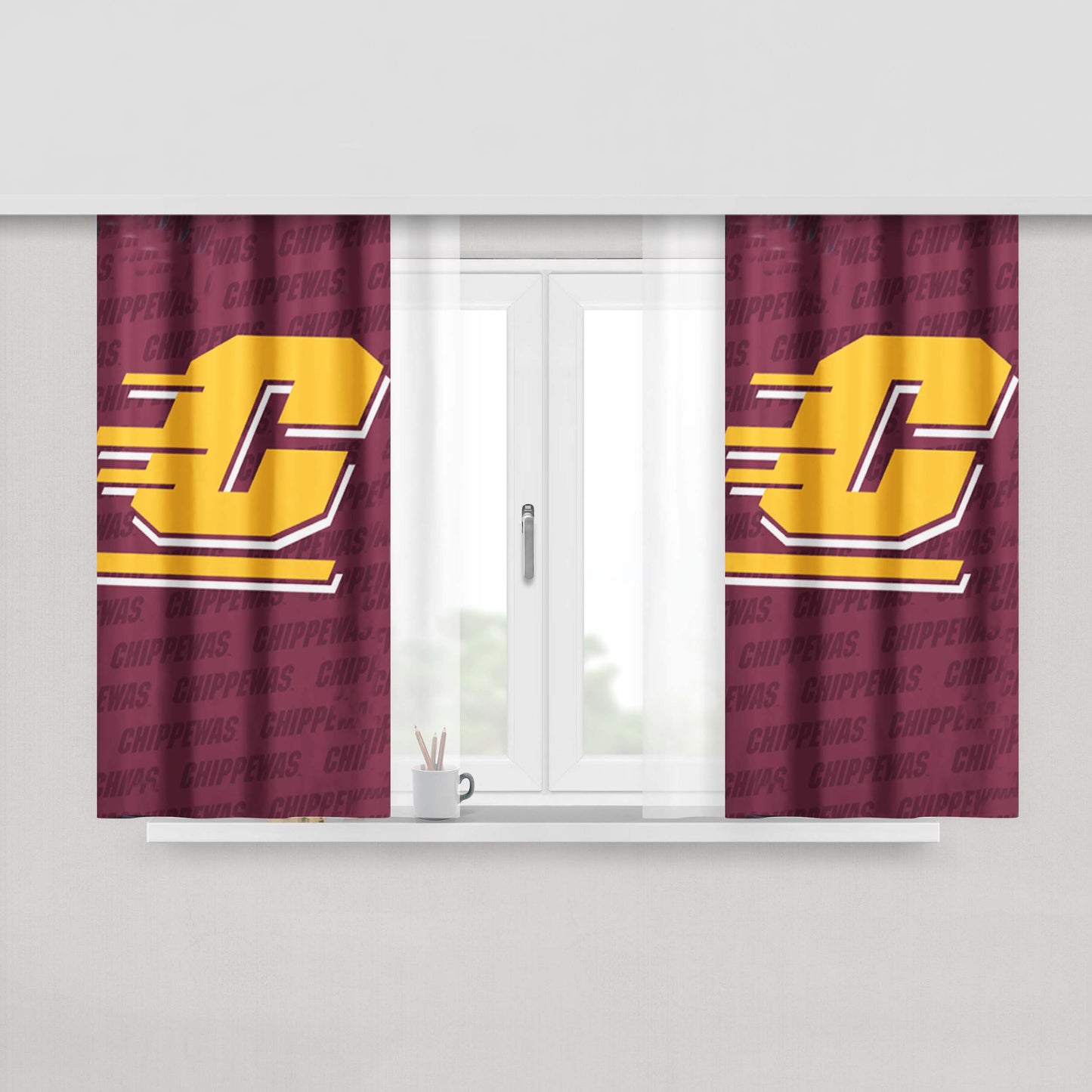 Century Of Cubs Peach Skin Window Curtains