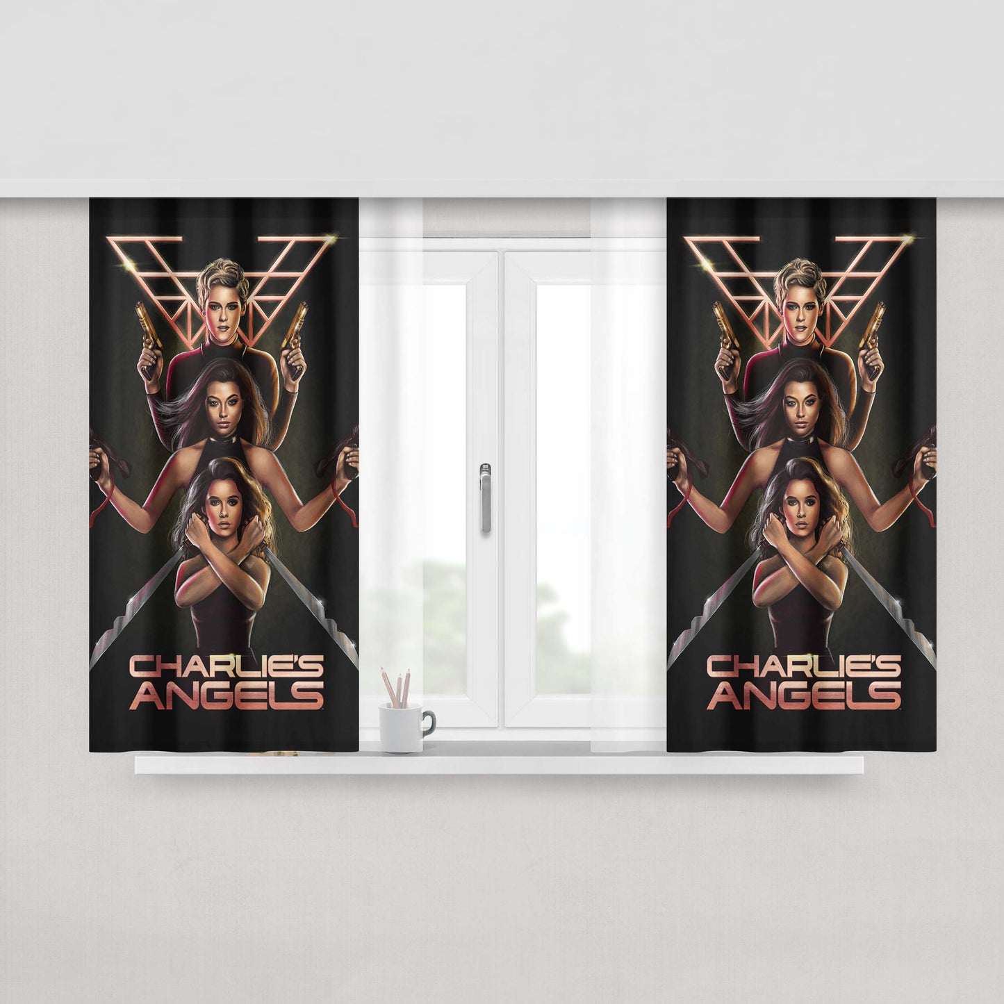 Charlie Puth Done For Me Peach Skin Window Curtains