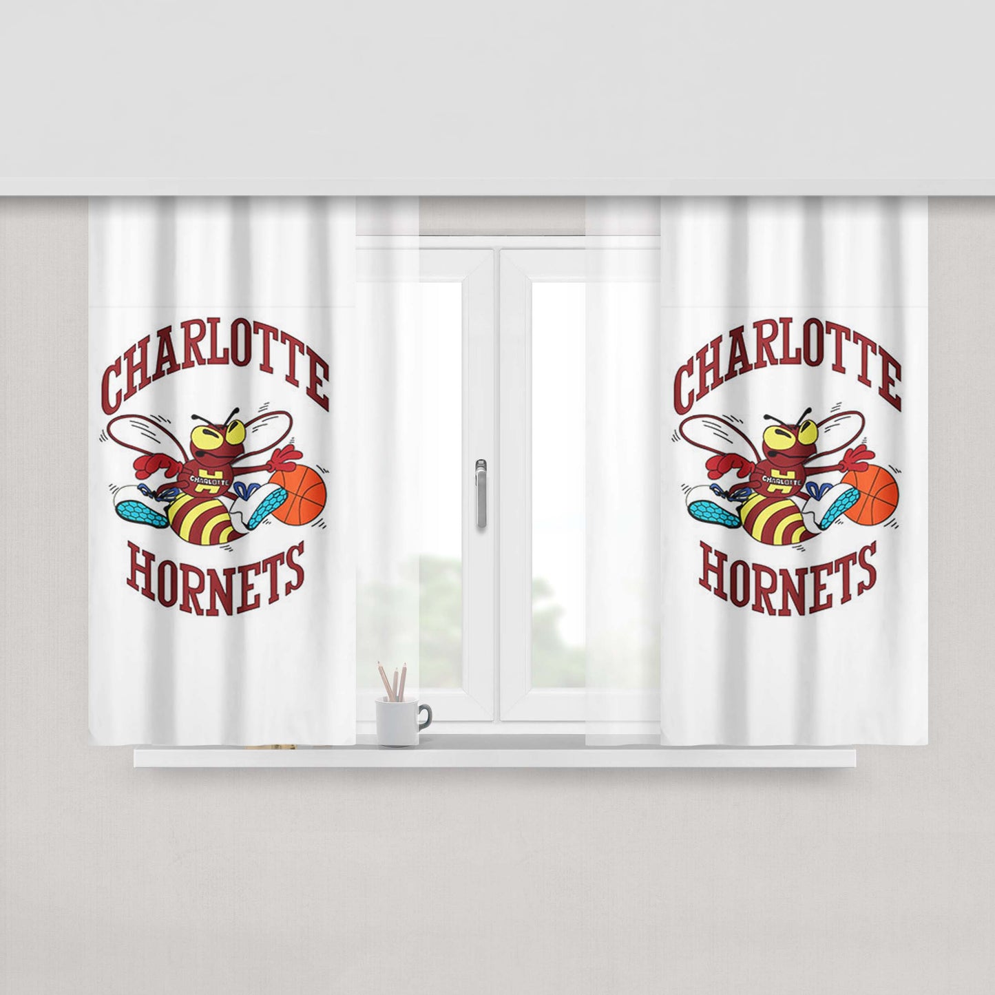 Charlotte Hornets Dwm Peach Skin Window Curtains