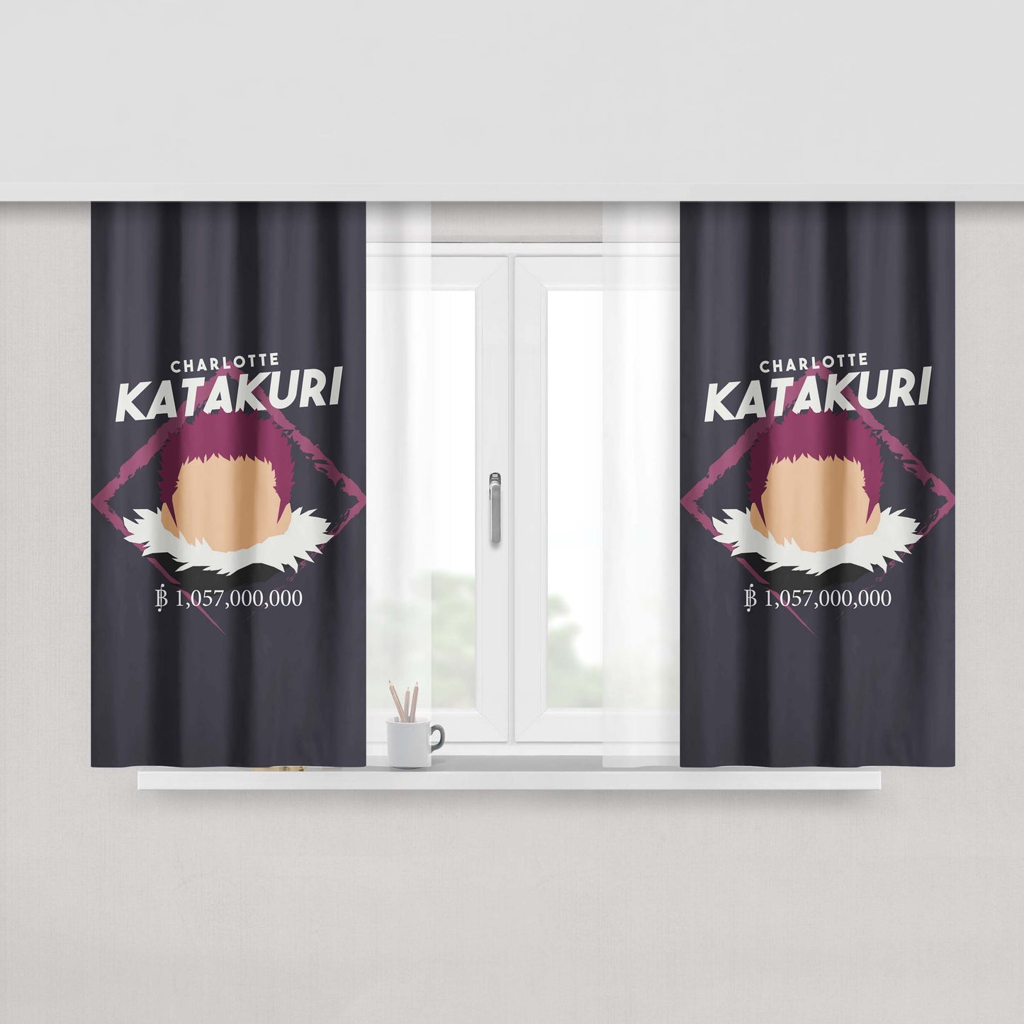 Charlotte Katakuri Peach Skin Window Curtains