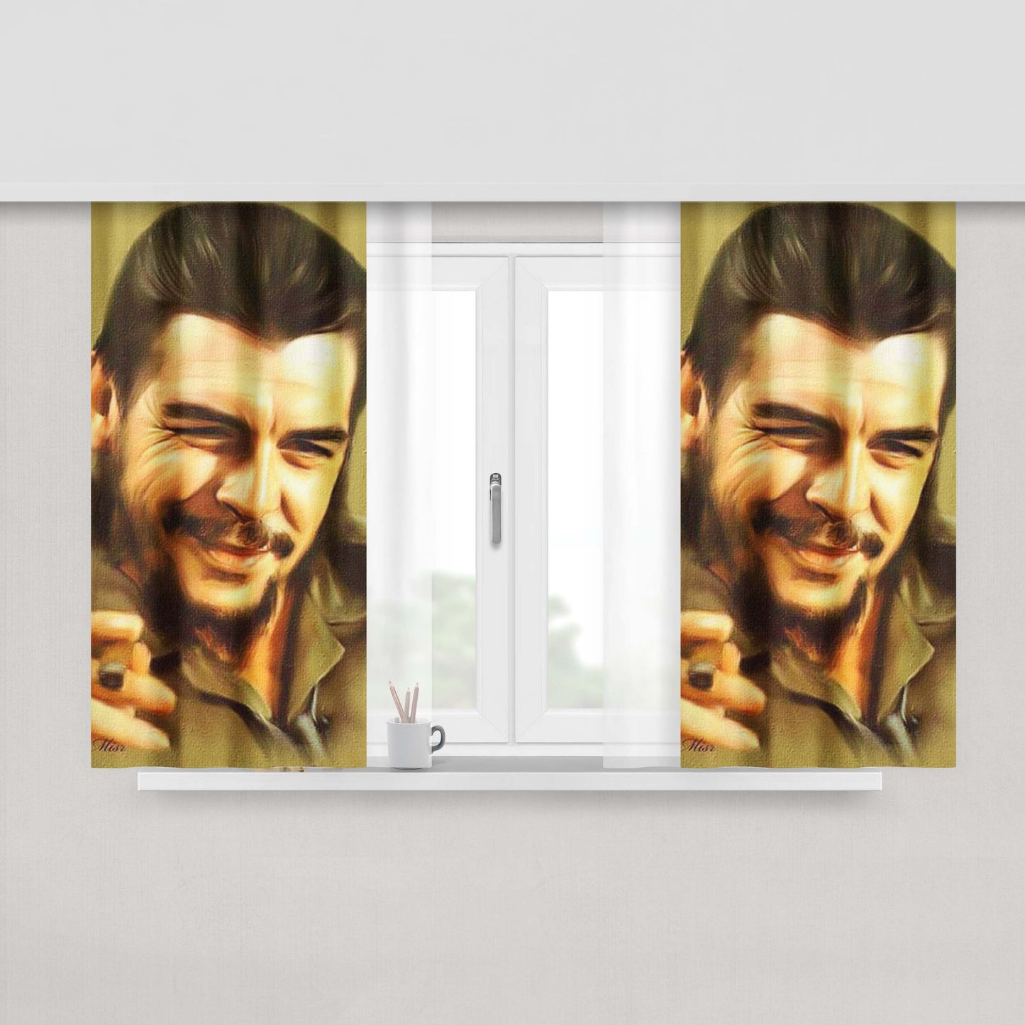 Che Guevara Fanart Peach Skin Window Curtains