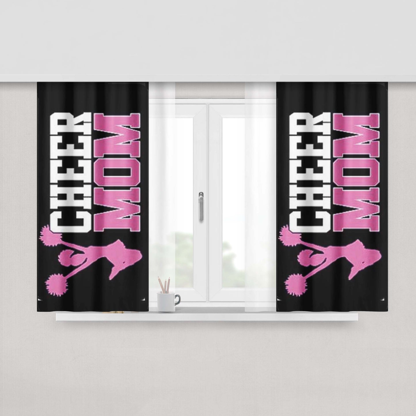 Cheer Mom Peach Skin Window Curtains
