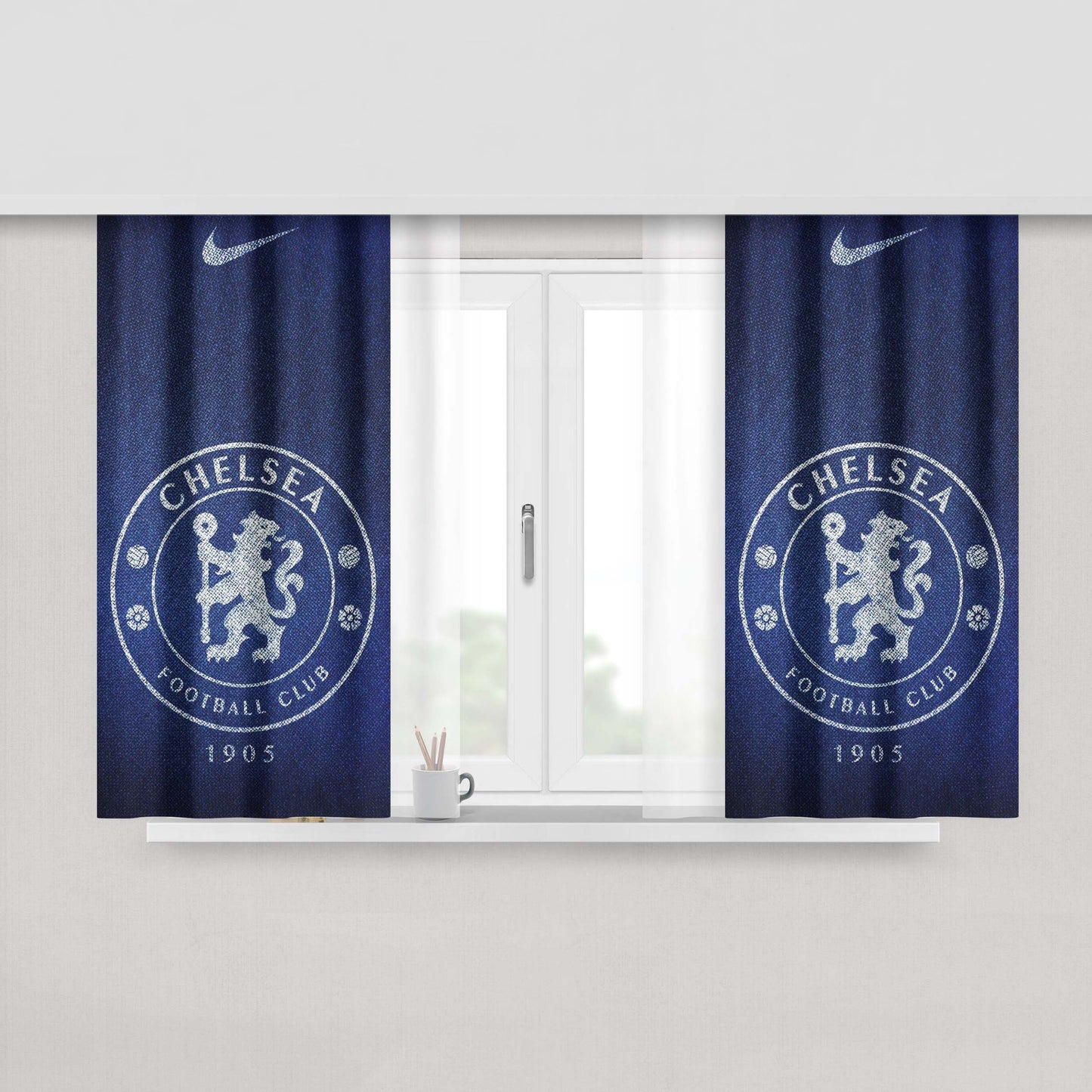 Chelsea Football Club 1905 Nike Peach Skin Window Curtains
