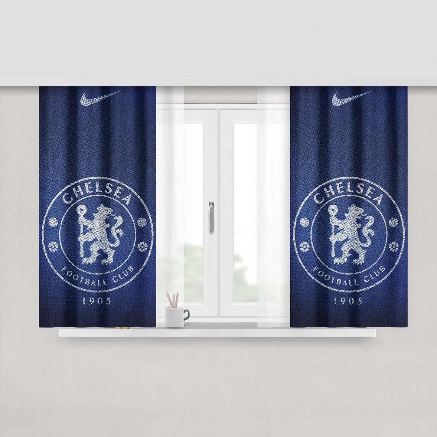 Chelsea Nike Peach Skin Window Curtains