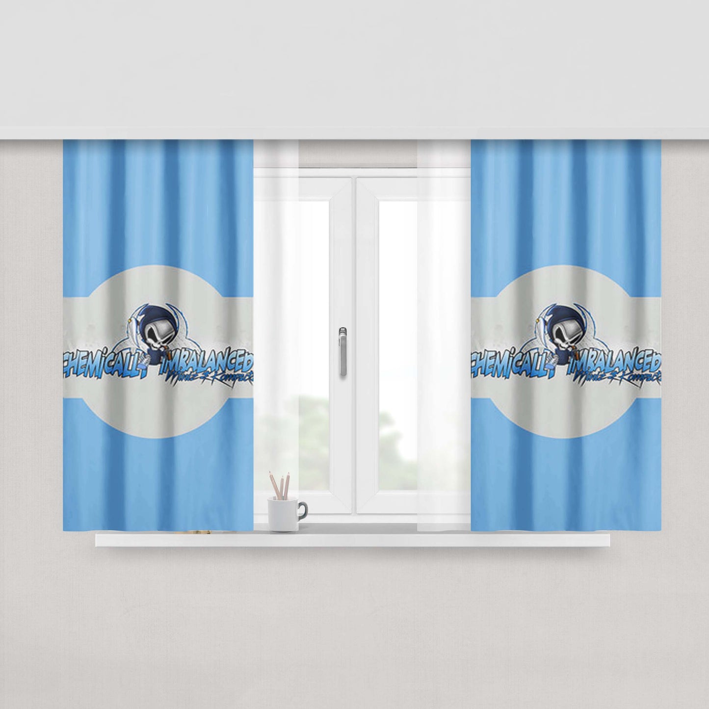 Chemical Imbalanced Peach Skin Window Curtains