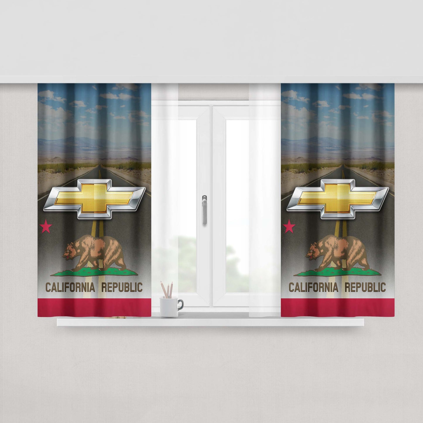 Chevy California Republic Peach Skin Window Curtains