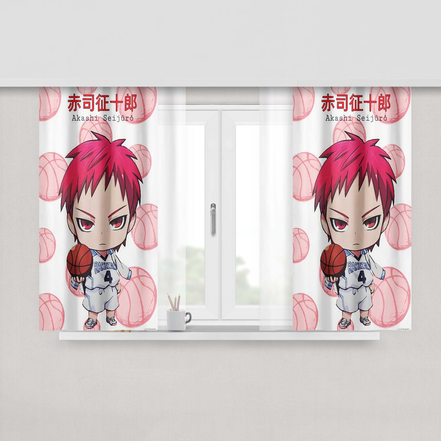 Chibi Akashi Seijuro Kuroko No Basket Peach Skin Window Curtains