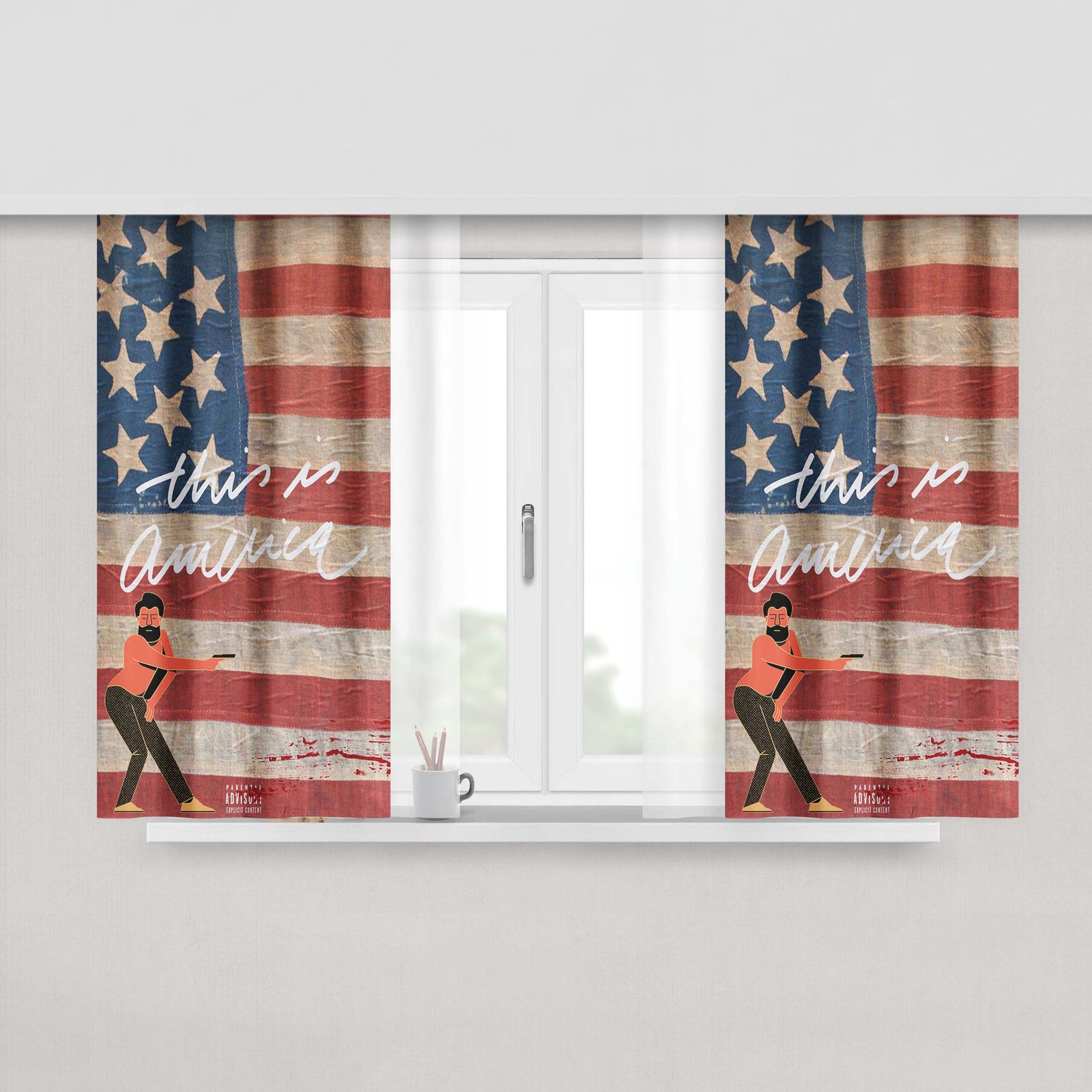 Childish Gambino Kauai Peach Skin Window Curtains