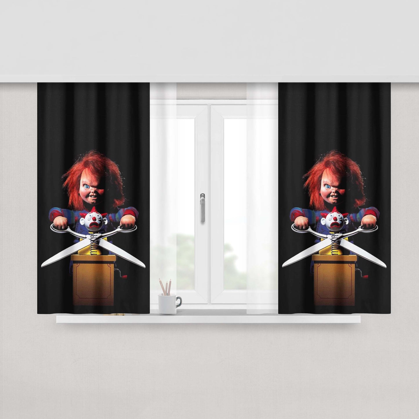Childlike Innocence Peach Skin Window Curtains