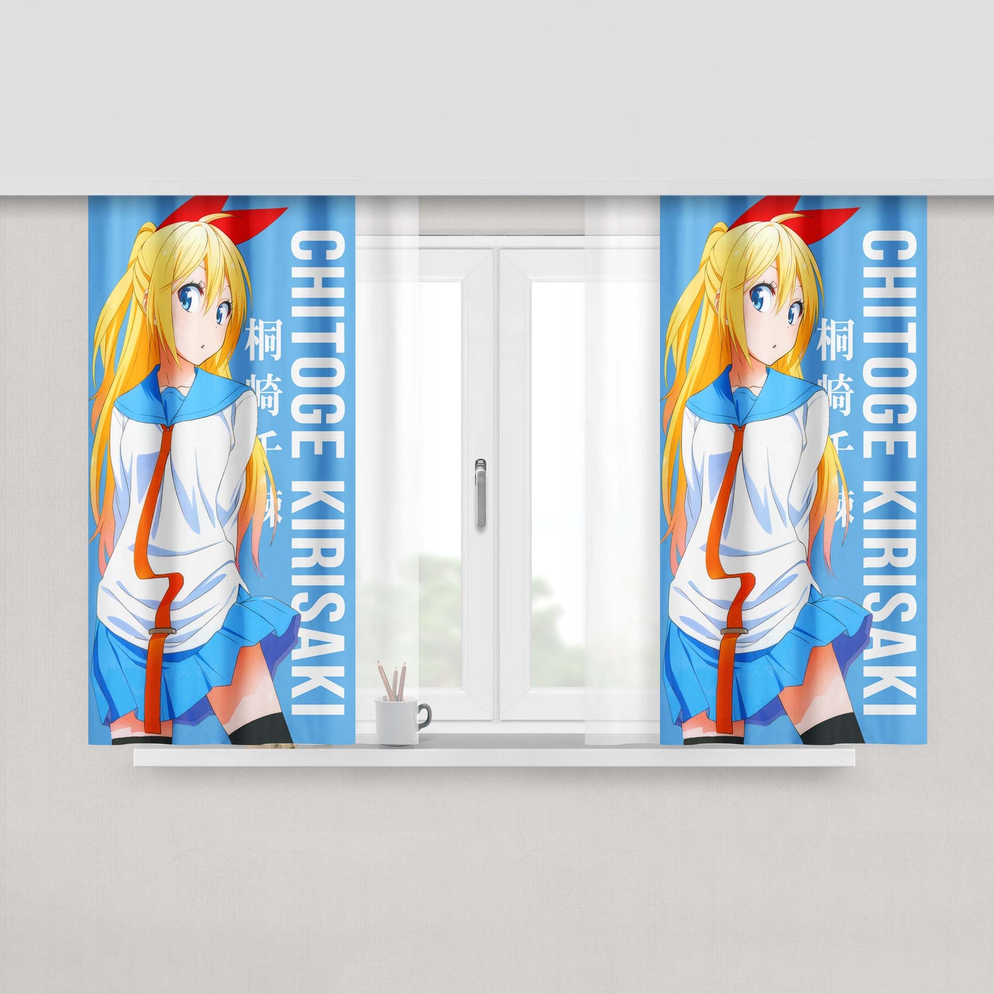 Chitoge Kirisaki V3 Peach Skin Window Curtains