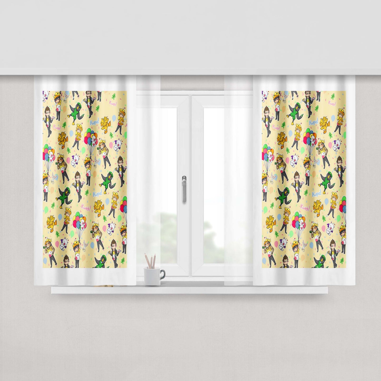 Chocobro Carnival Peach Skin Window Curtains