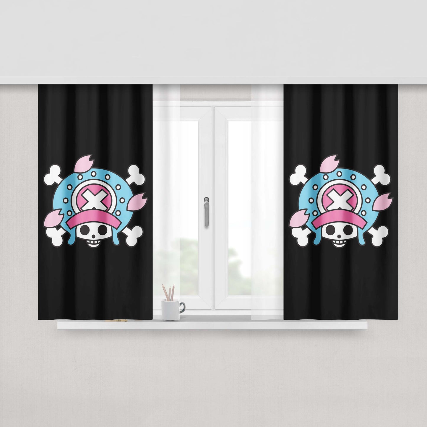 Chooper New Blackflag Peach Skin Window Curtains