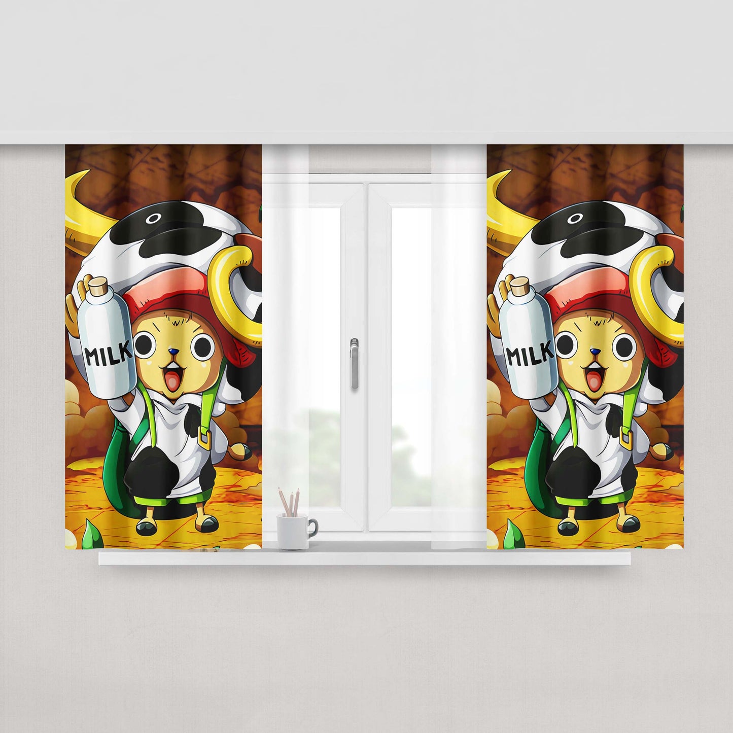 Chopper Milk Peach Skin Window Curtains