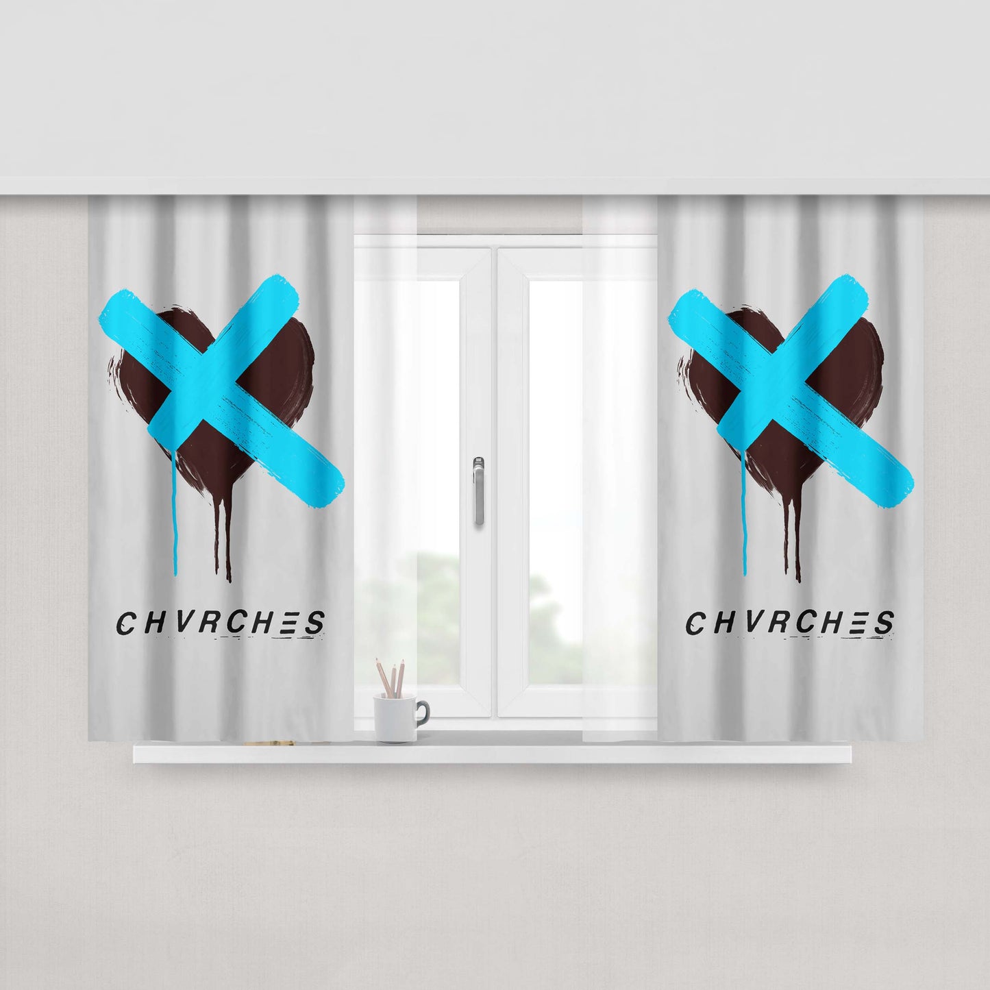 Chvrches Peach Skin Window Curtains