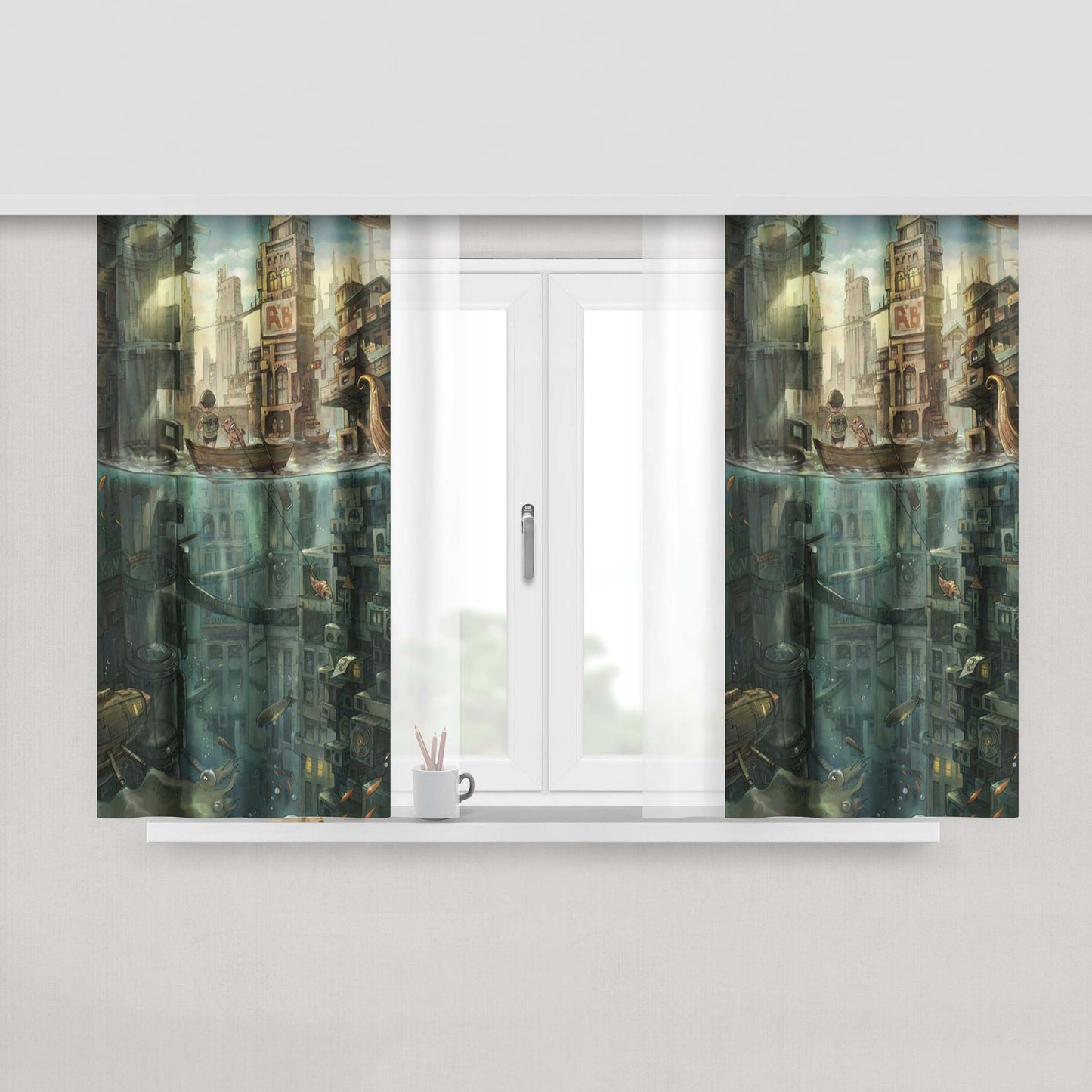 City On Air Peach Skin Window Curtains