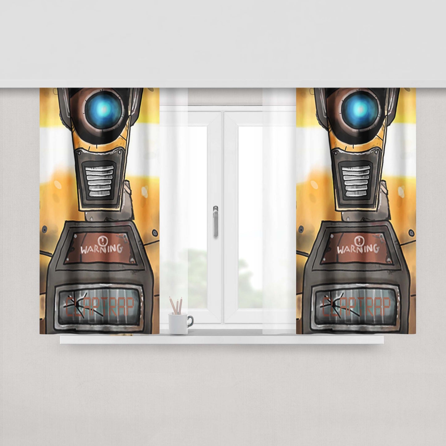 Claptrap Peach Skin Window Curtains