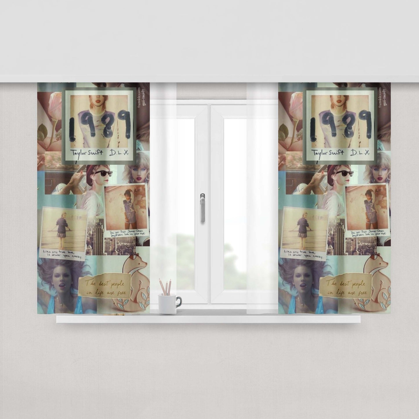 Classic Vintage Taylor Peach Skin Window Curtains