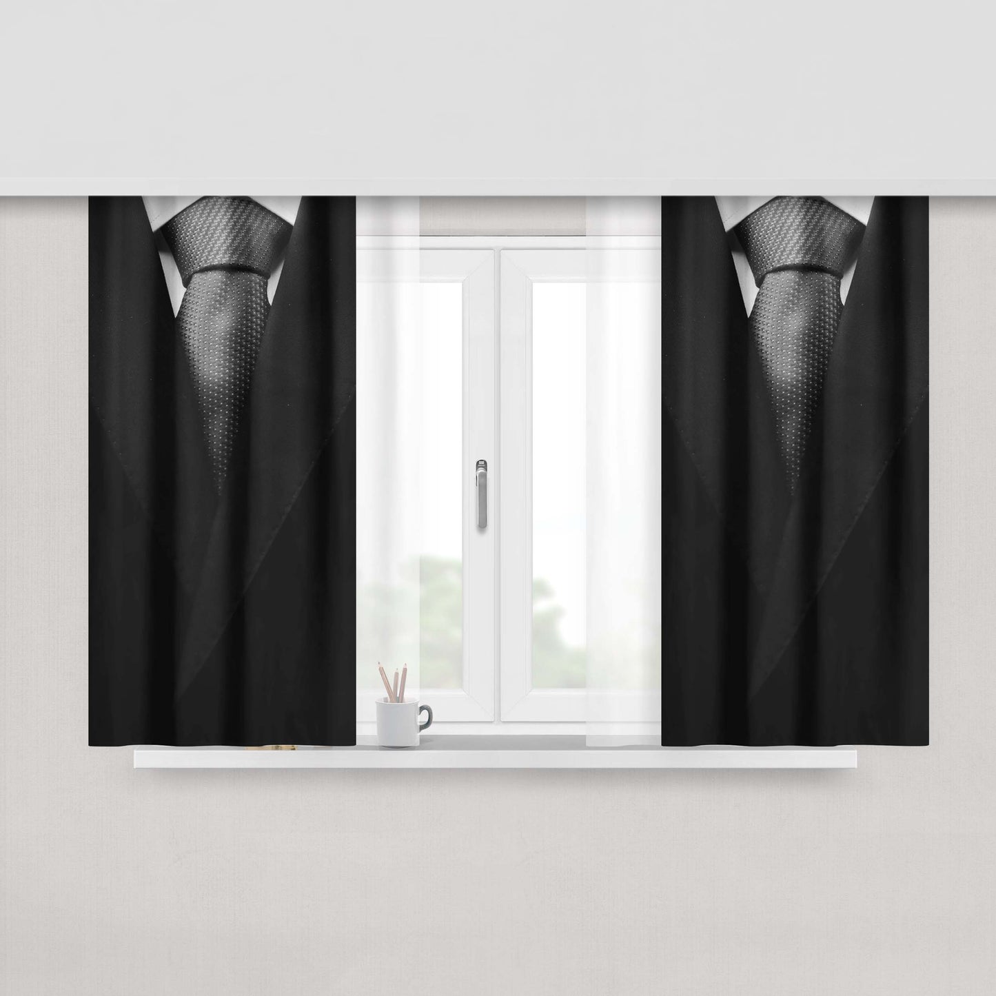 Classy Tie Peach Skin Window Curtains