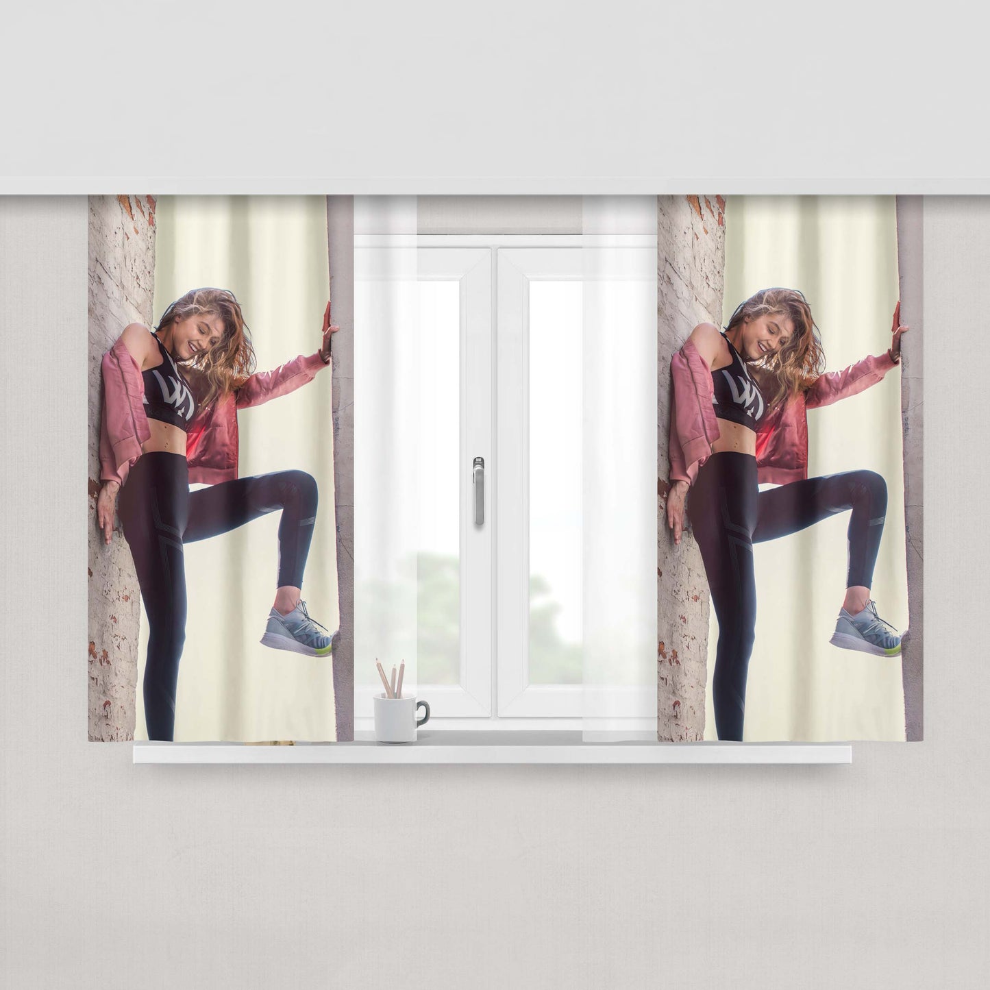 Gigi Hadid Reebok Peach Skin Window Curtains