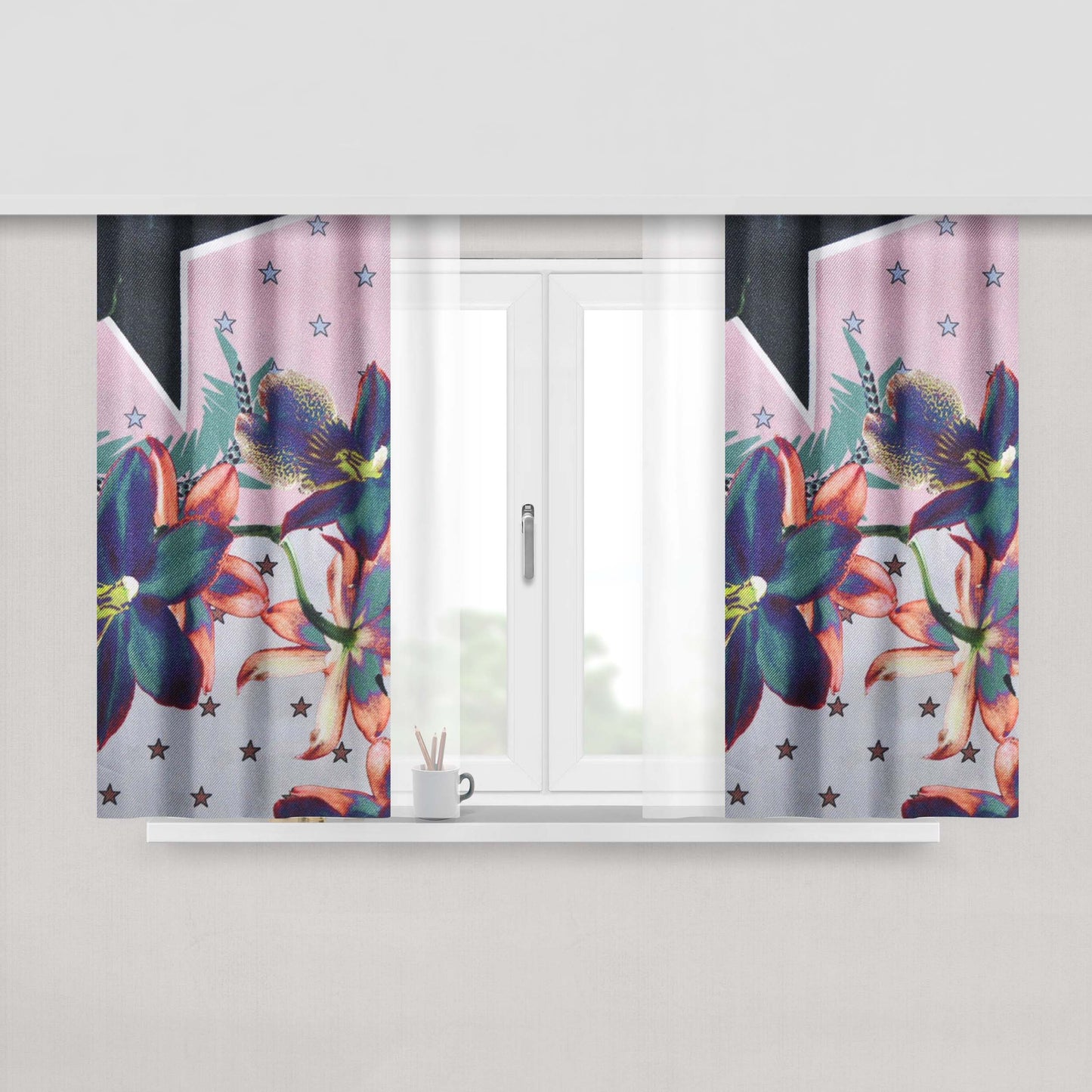 Givenchy Scarf Light Pink Ultra Paradise Flowers Peach Skin Window Curtains