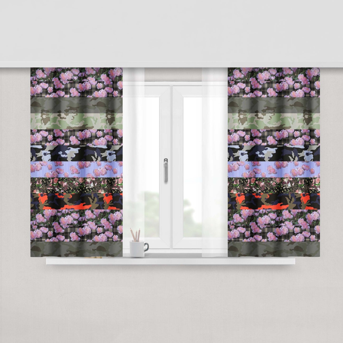 Givenchy Spring Flower Peach Skin Window Curtains
