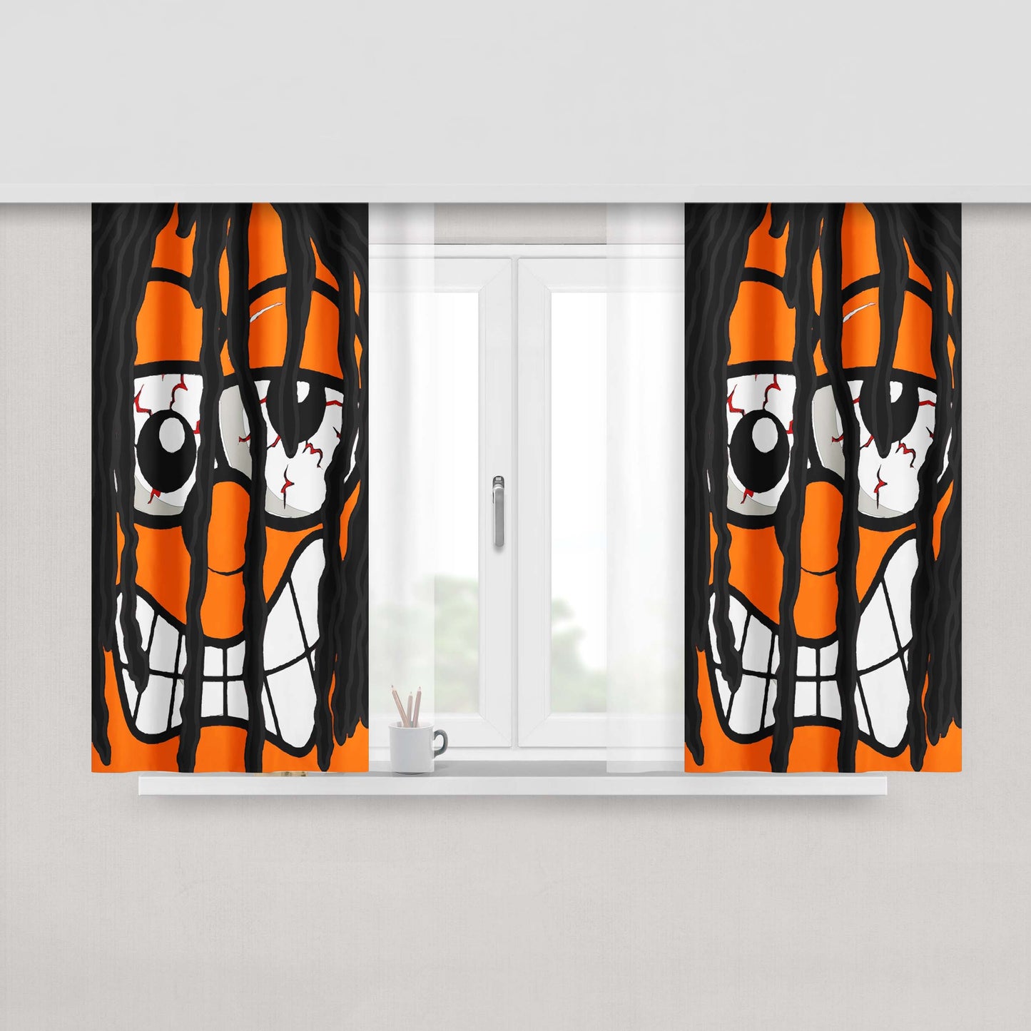 Gloman Peach Skin Window Curtains
